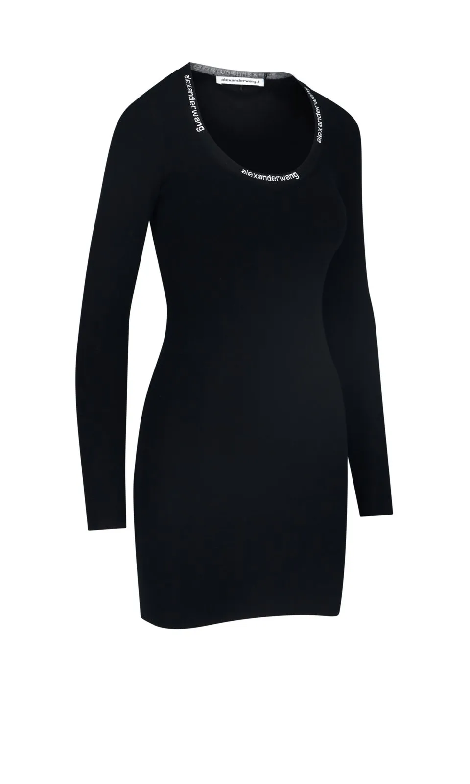 Logo Jacquard Scoop Neck Dress