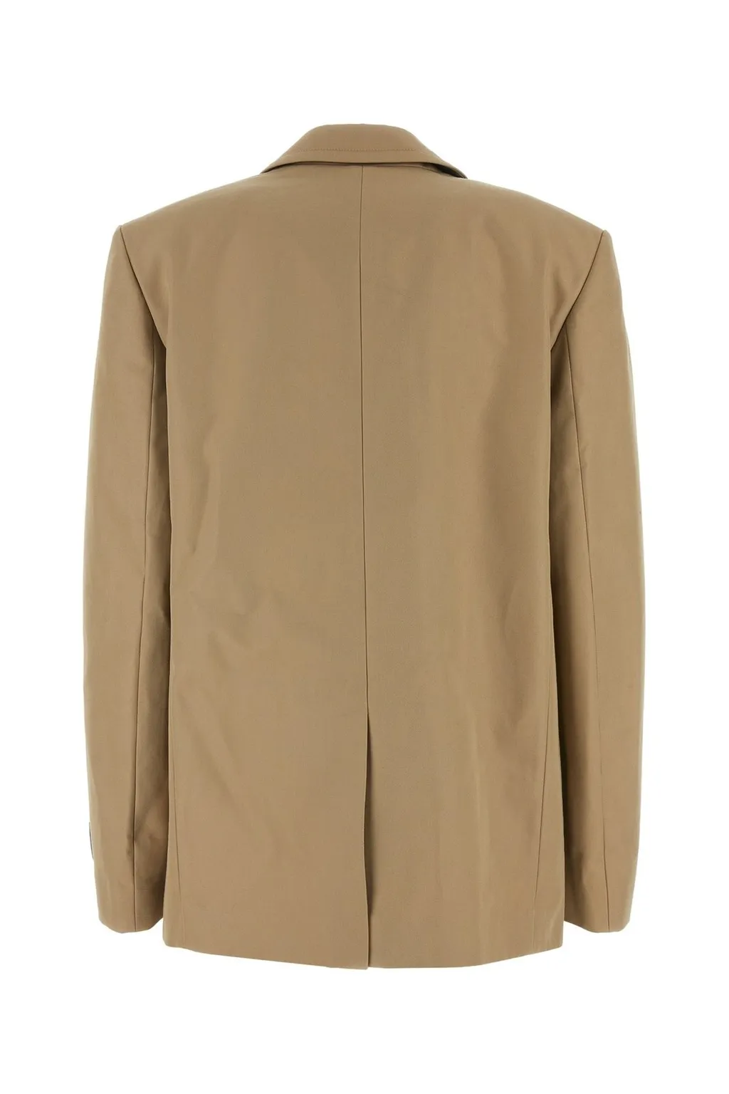 Pre-Styled Layered Logo Patch Single-Breasted Blazer