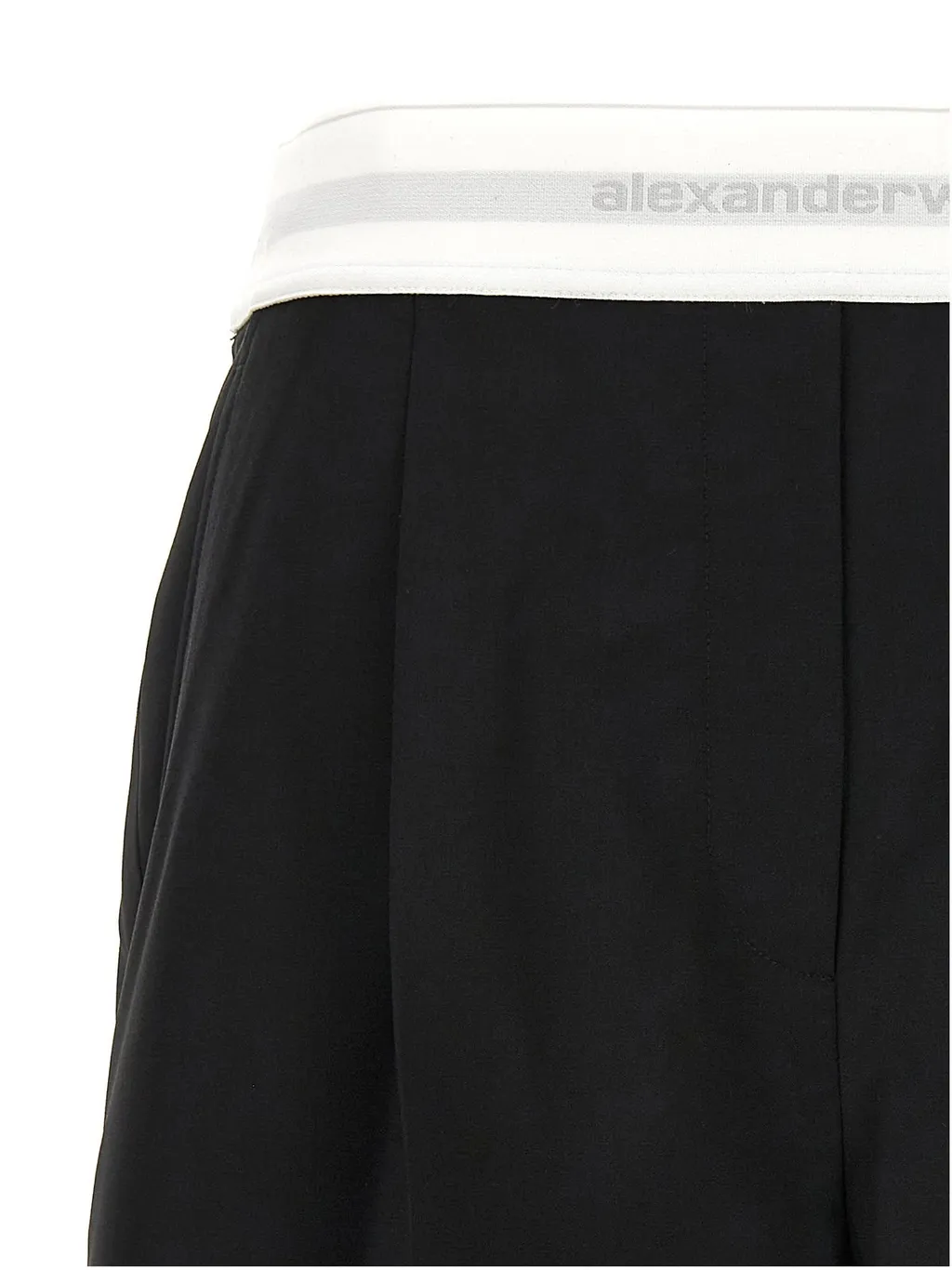 High-Waist Pleated Shorts