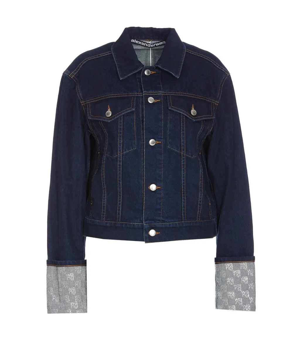 Collared Button-Up Denim Jacket