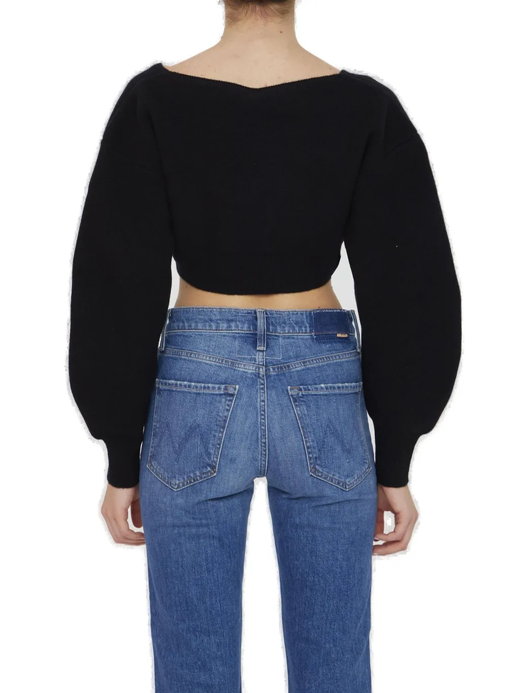 V-Neck Cropped Cardigan