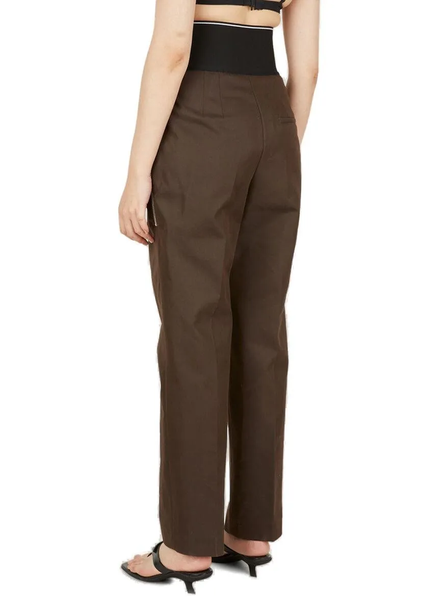 Logo Detailed Straight Leg Trousers