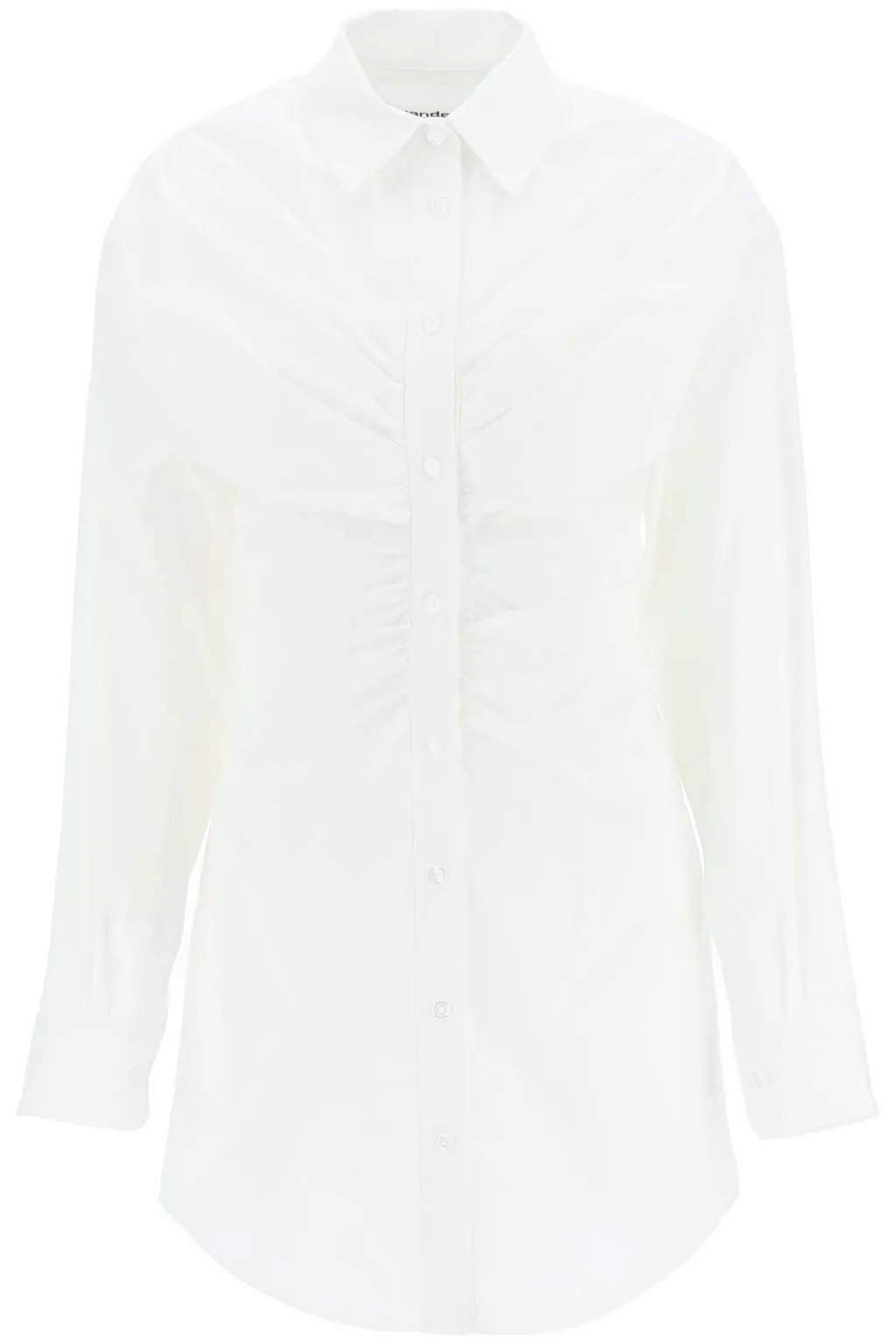 Draped Hourglass Mini Shirt Dress