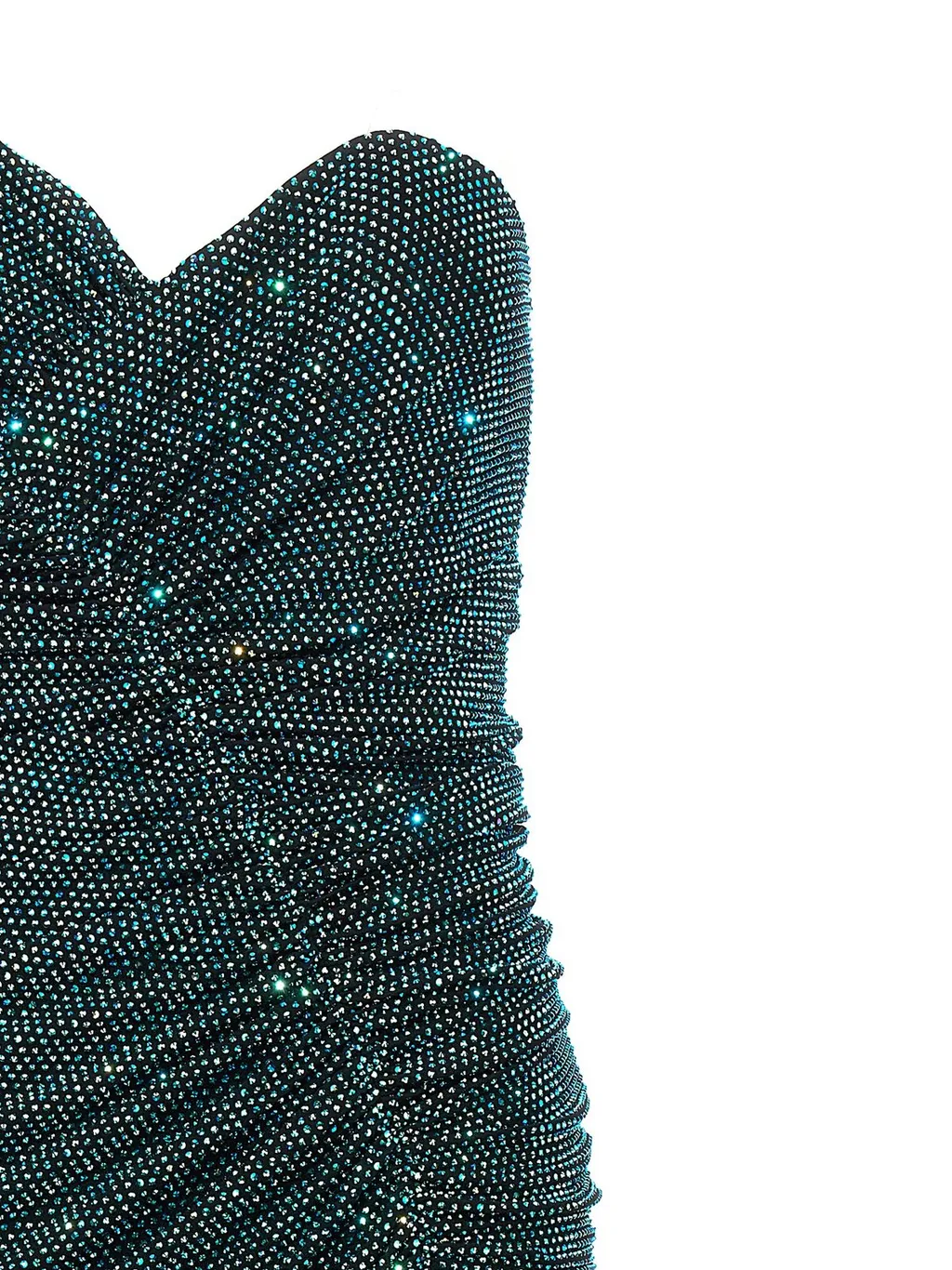 Embellished Ruched Strapless Maxi Dress