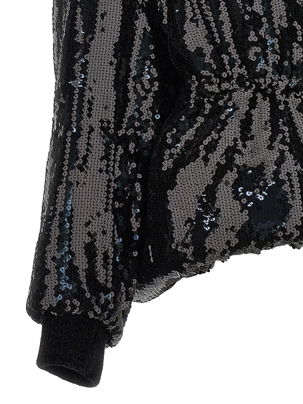 All-Over Sequin Embellished Bomber Jacket