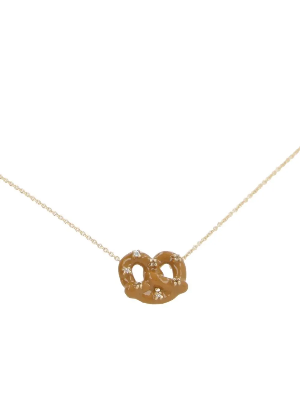 Pretzel Pendant Necklace