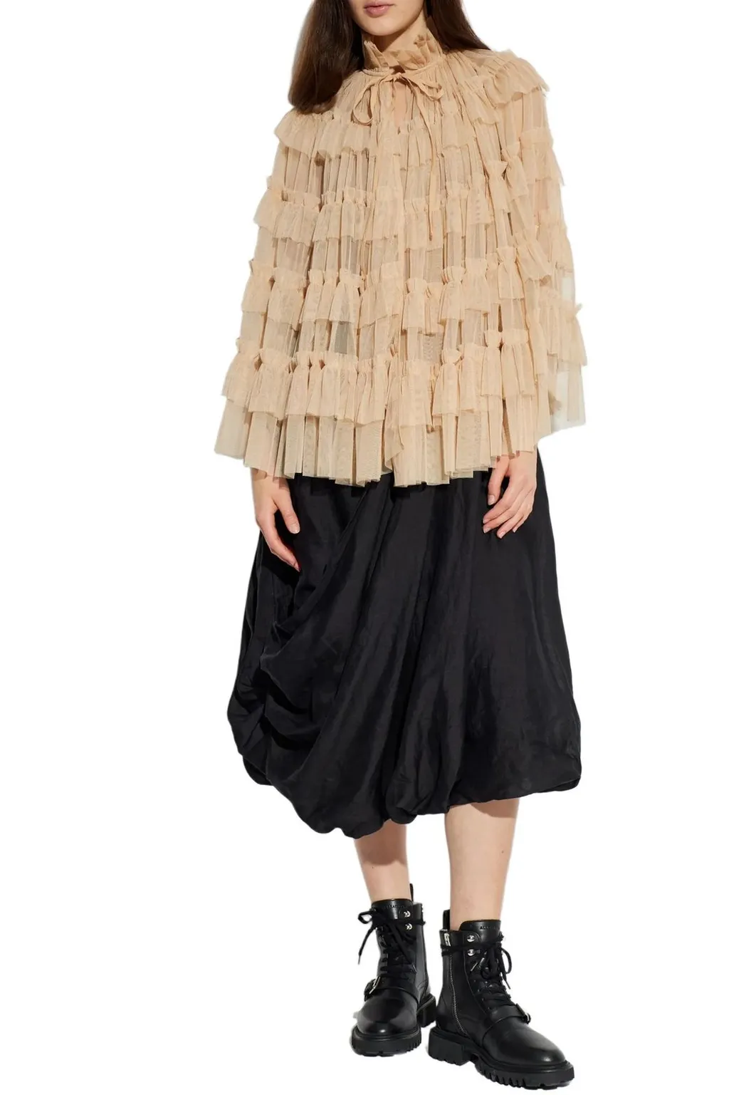 Aude Tiered Cape Coat