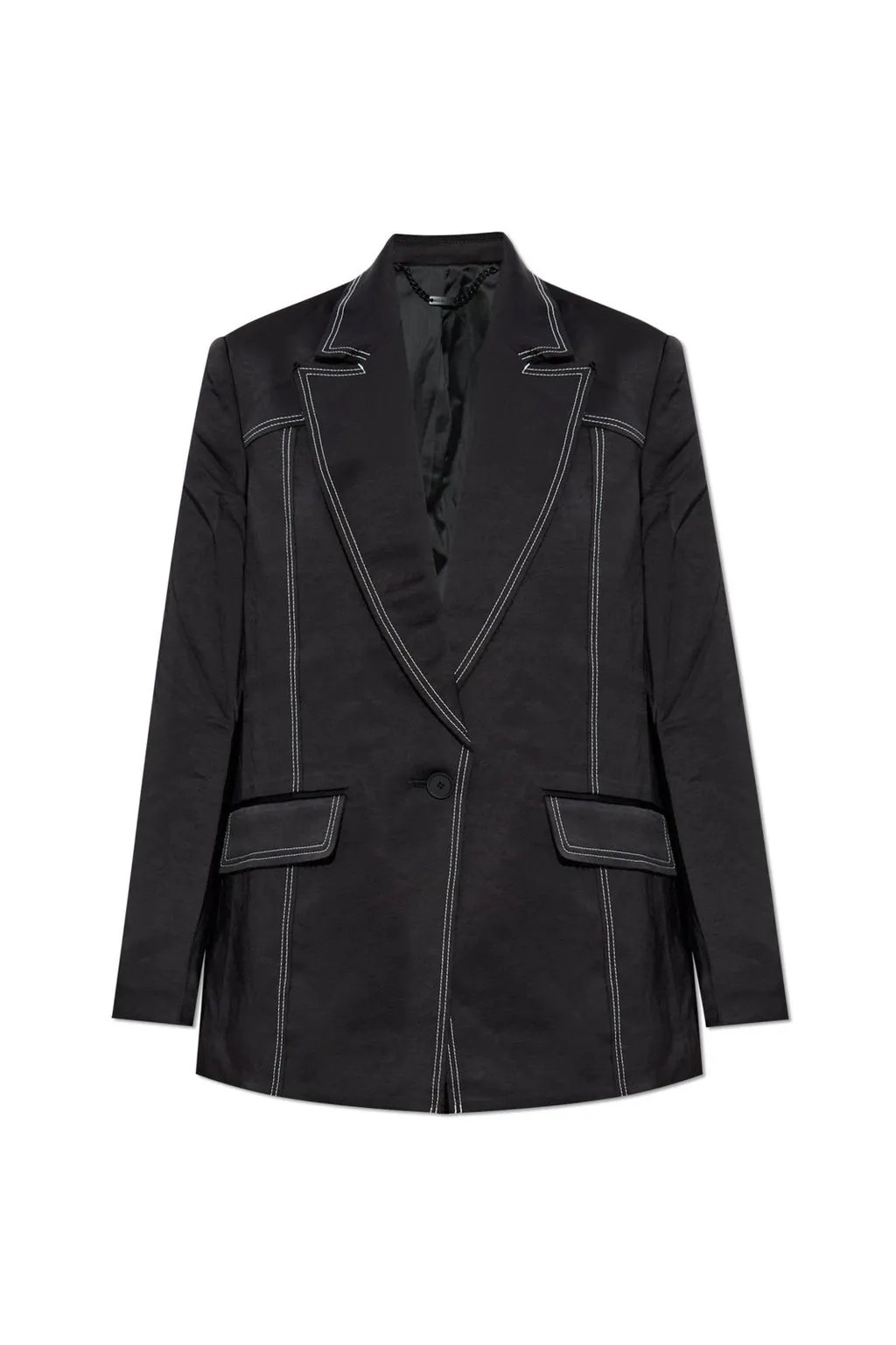 Luna Contrast-Stitch Blazer