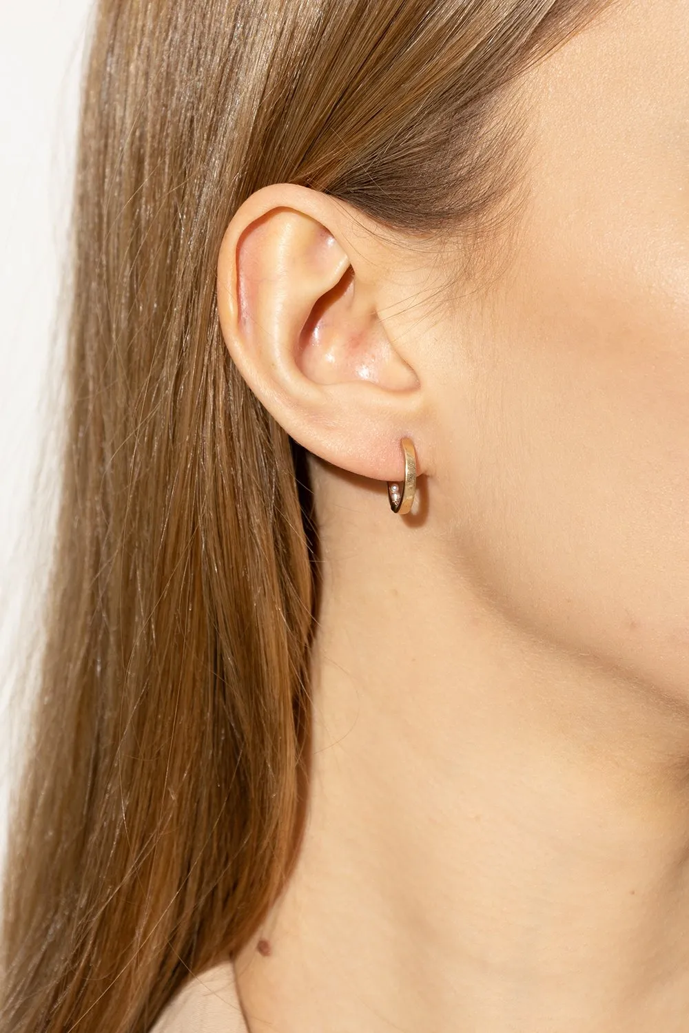Logo Engraved Hoop Earrings