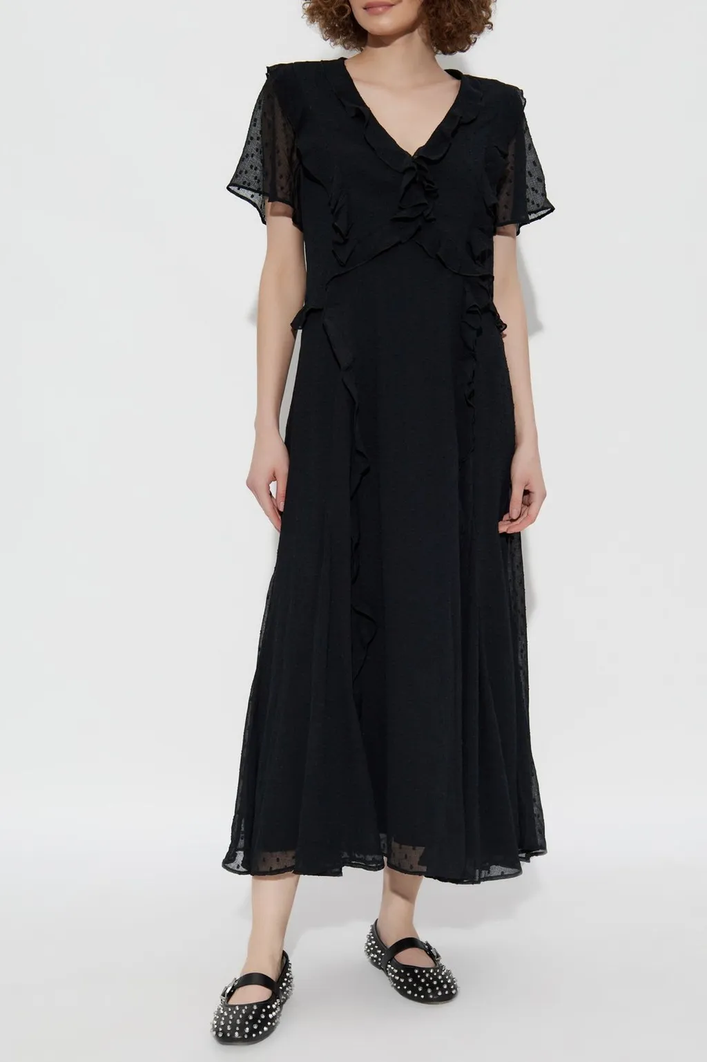 Mari Ruffled Midi Dress