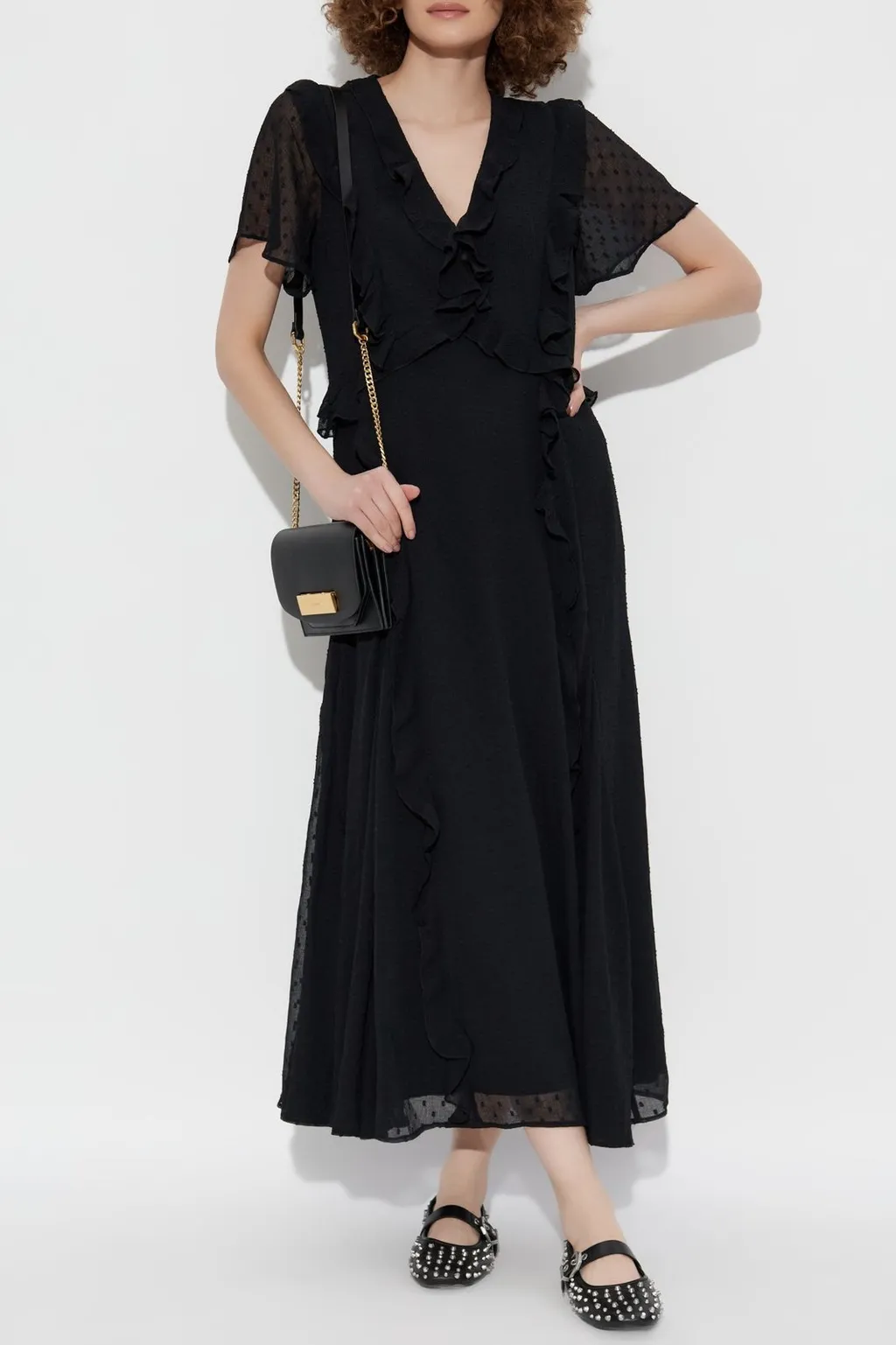 Mari Ruffled Midi Dress