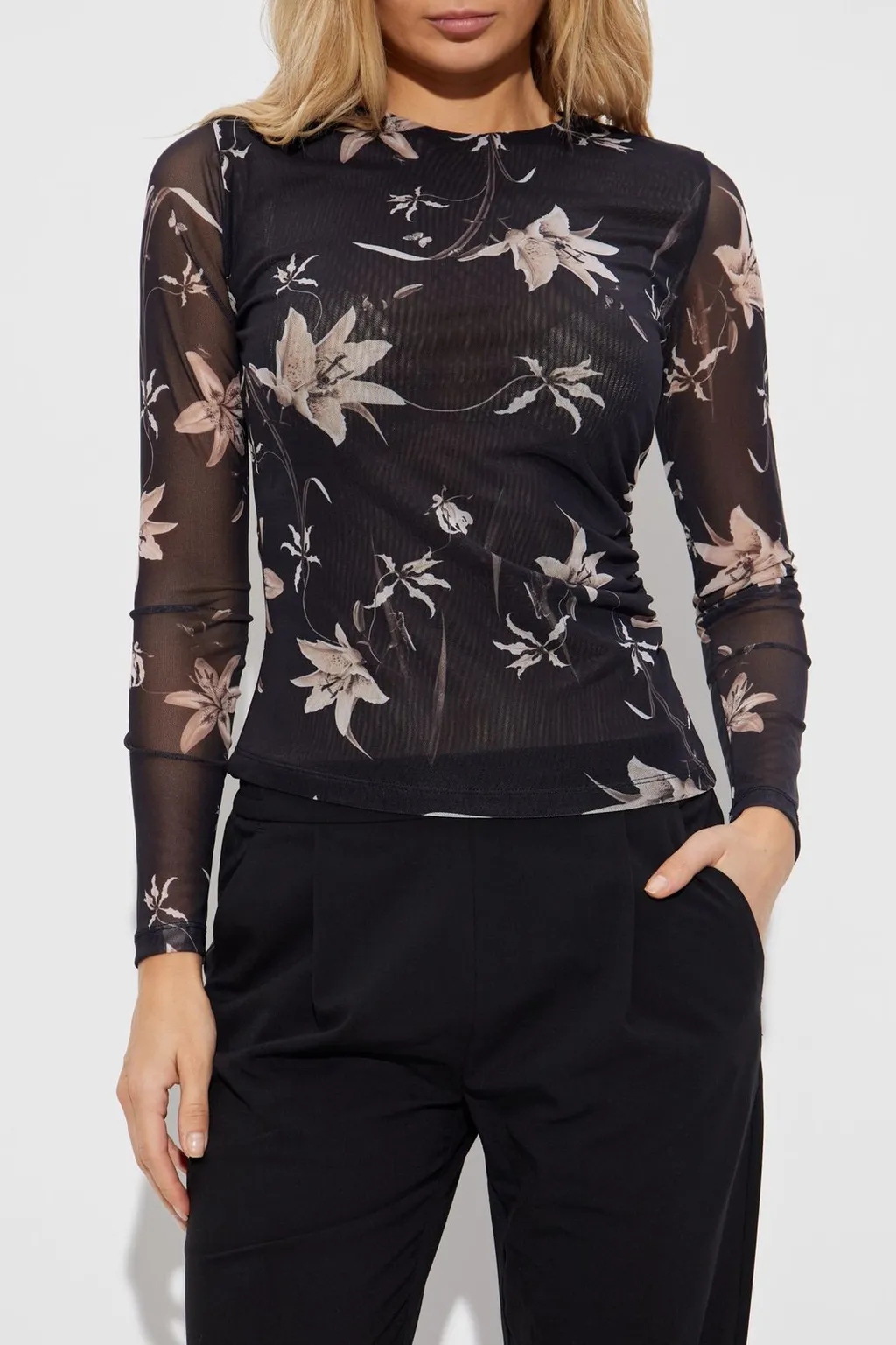 Caia Floral Mesh Top