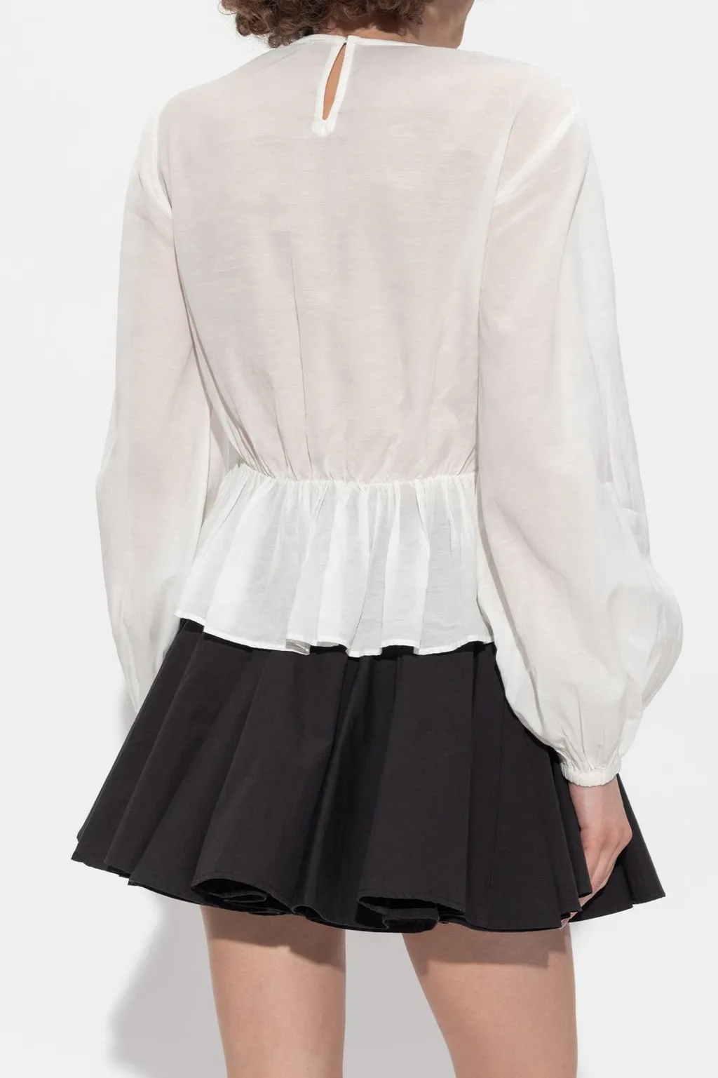 Melani Pleated Peplum Top