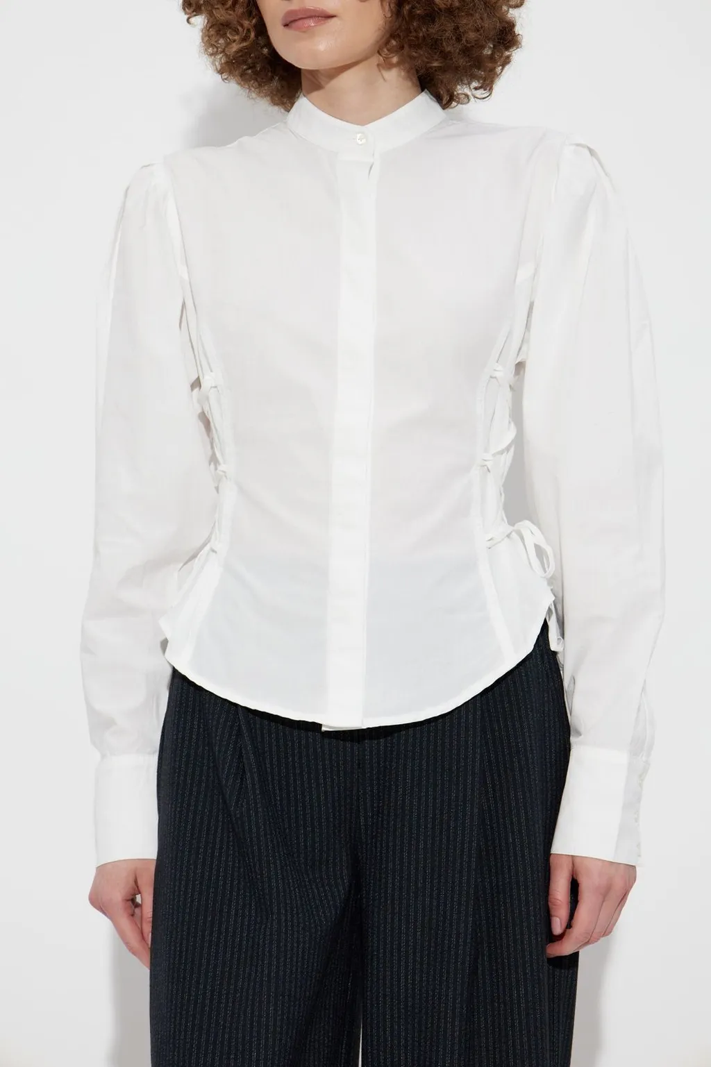 Evanna Lace-Up Shirt