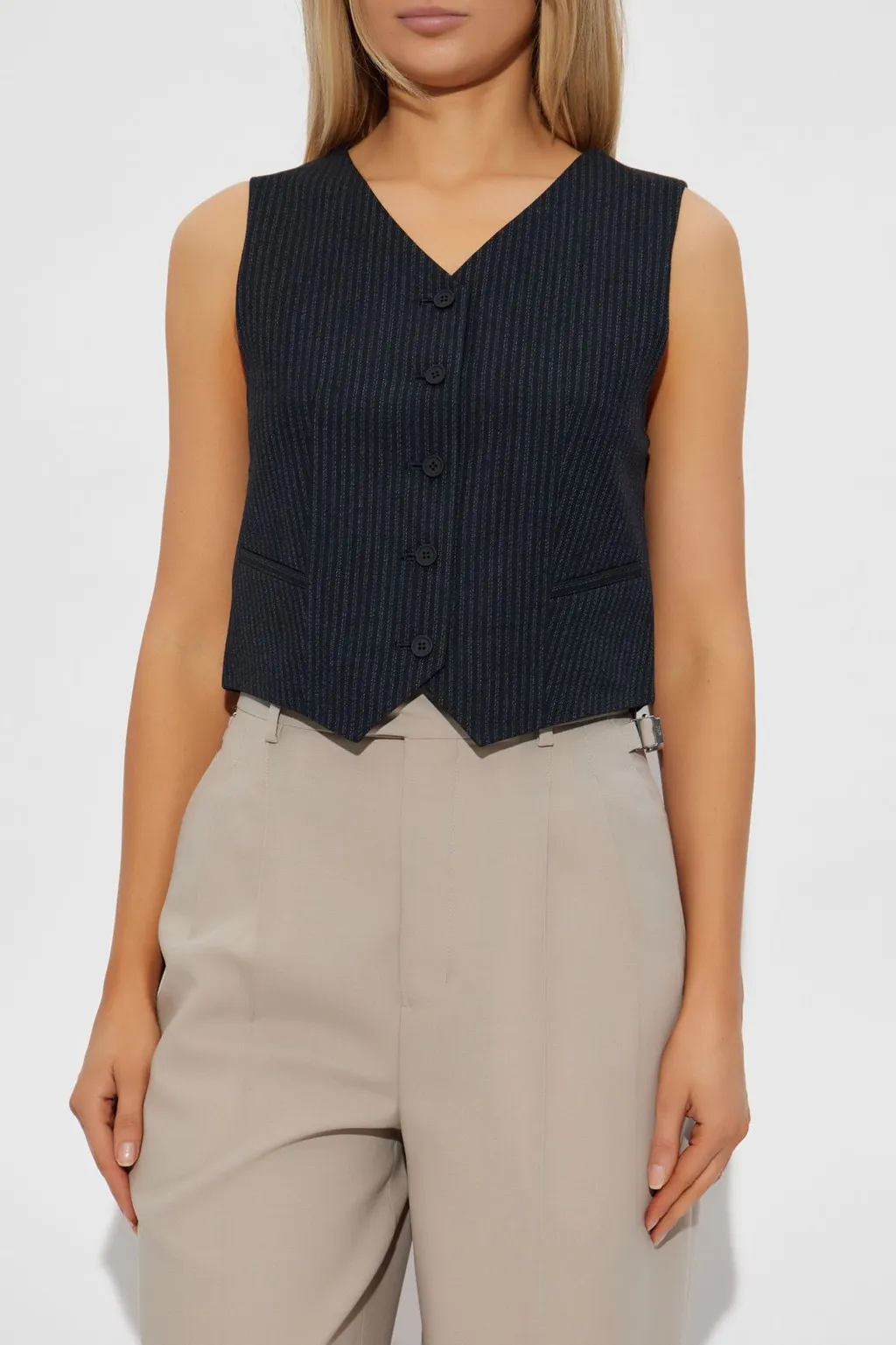 Aleida Pinstripe Vest