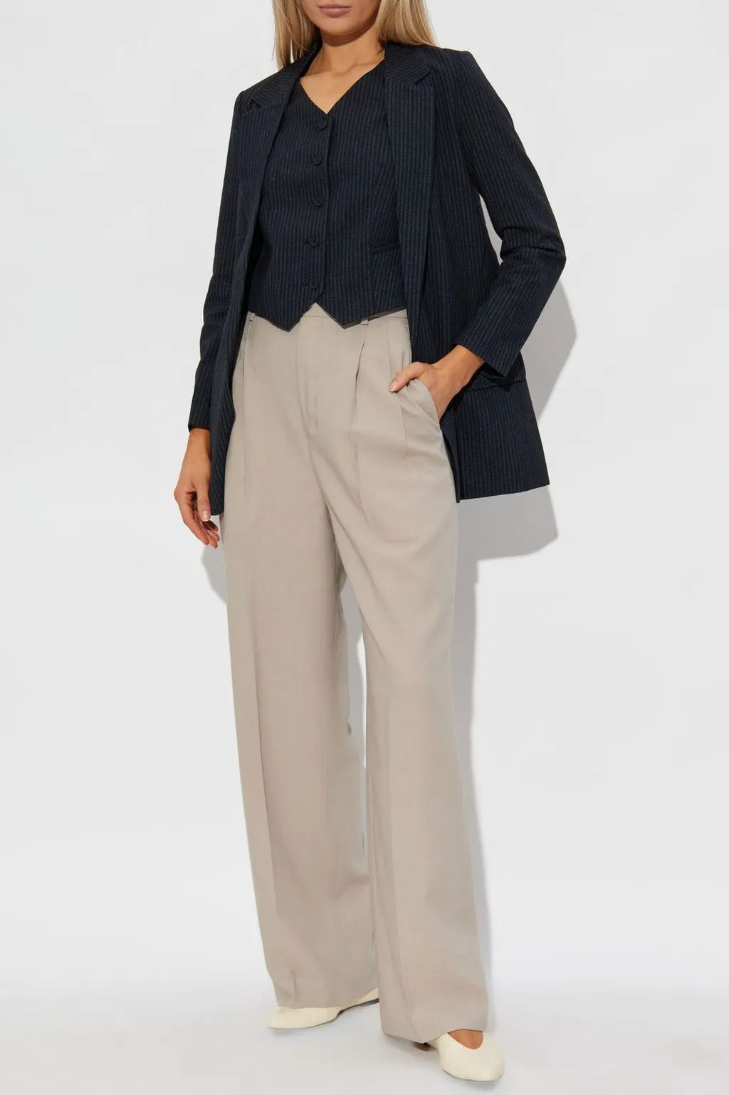 Aleida Pinstripe Vest