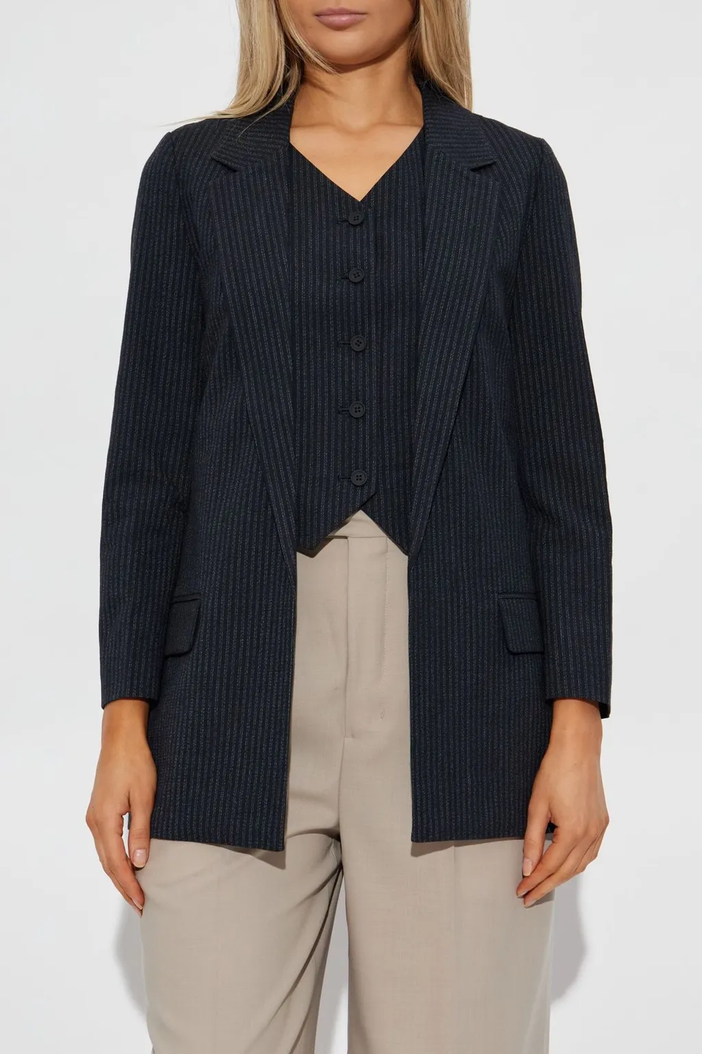 Aleida Pinstripe Blazer