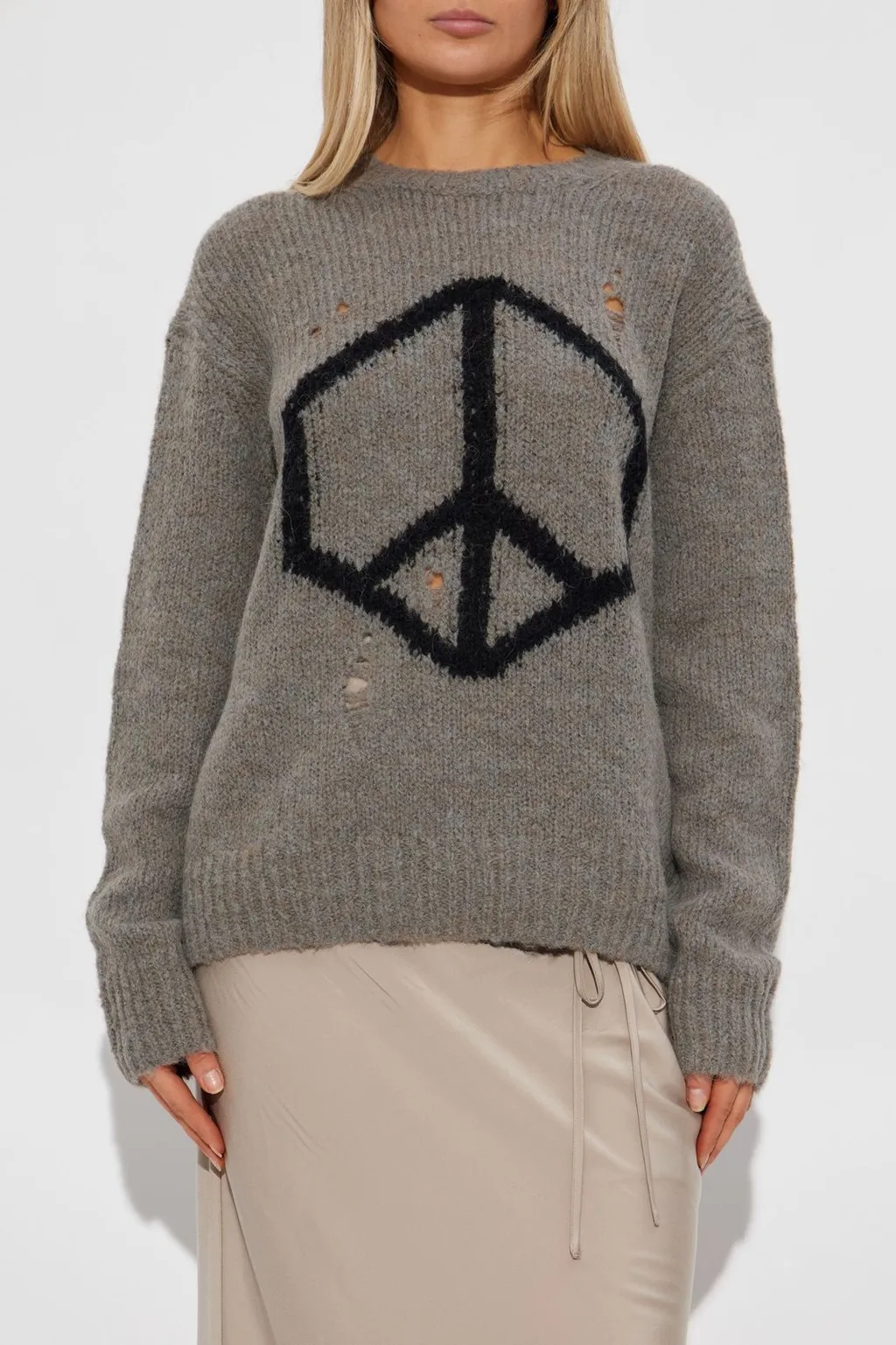 Message Distressed Knitwear