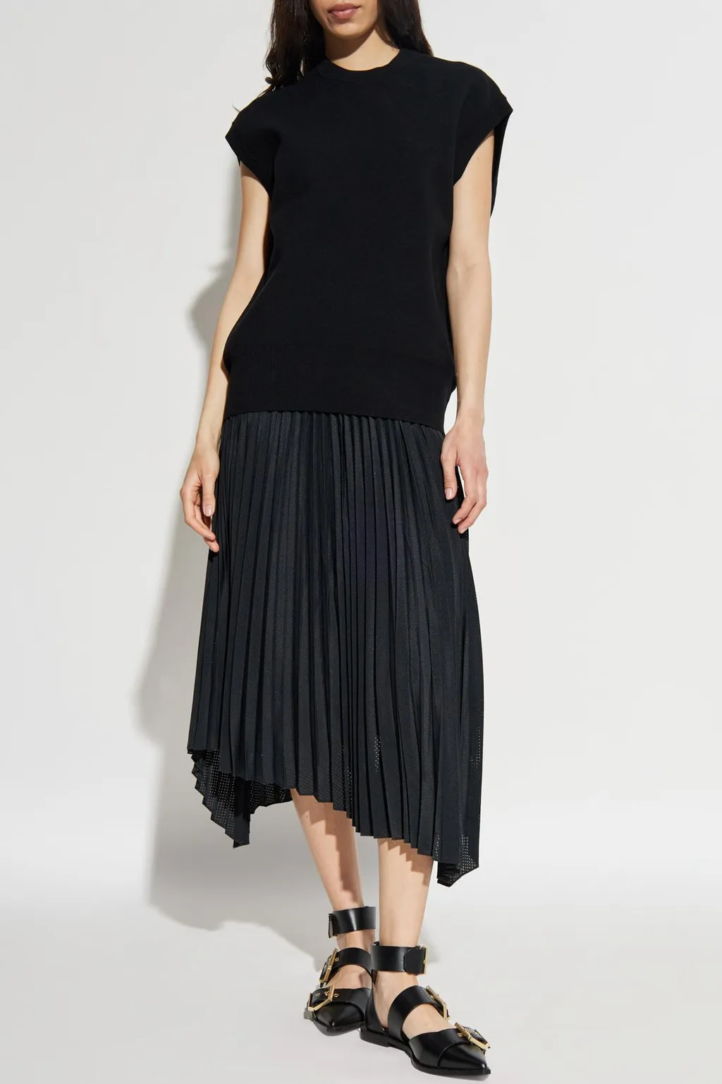 Pleated Midi Dress