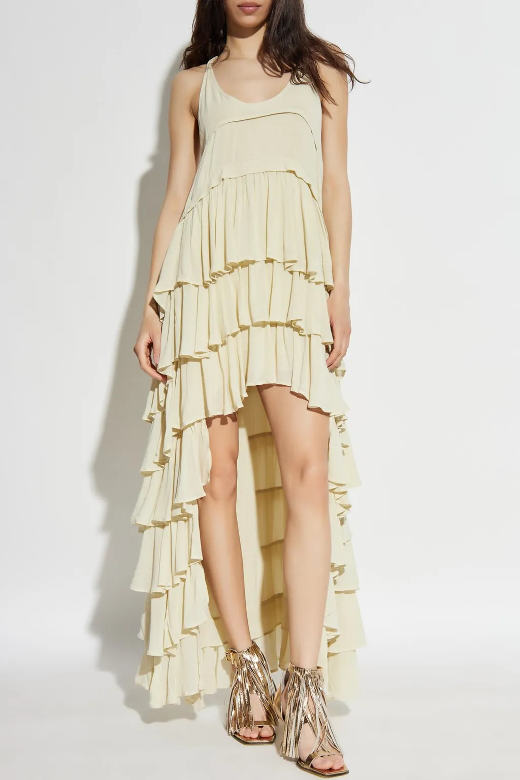 Cavarly Ruffled Asymmetric Dress