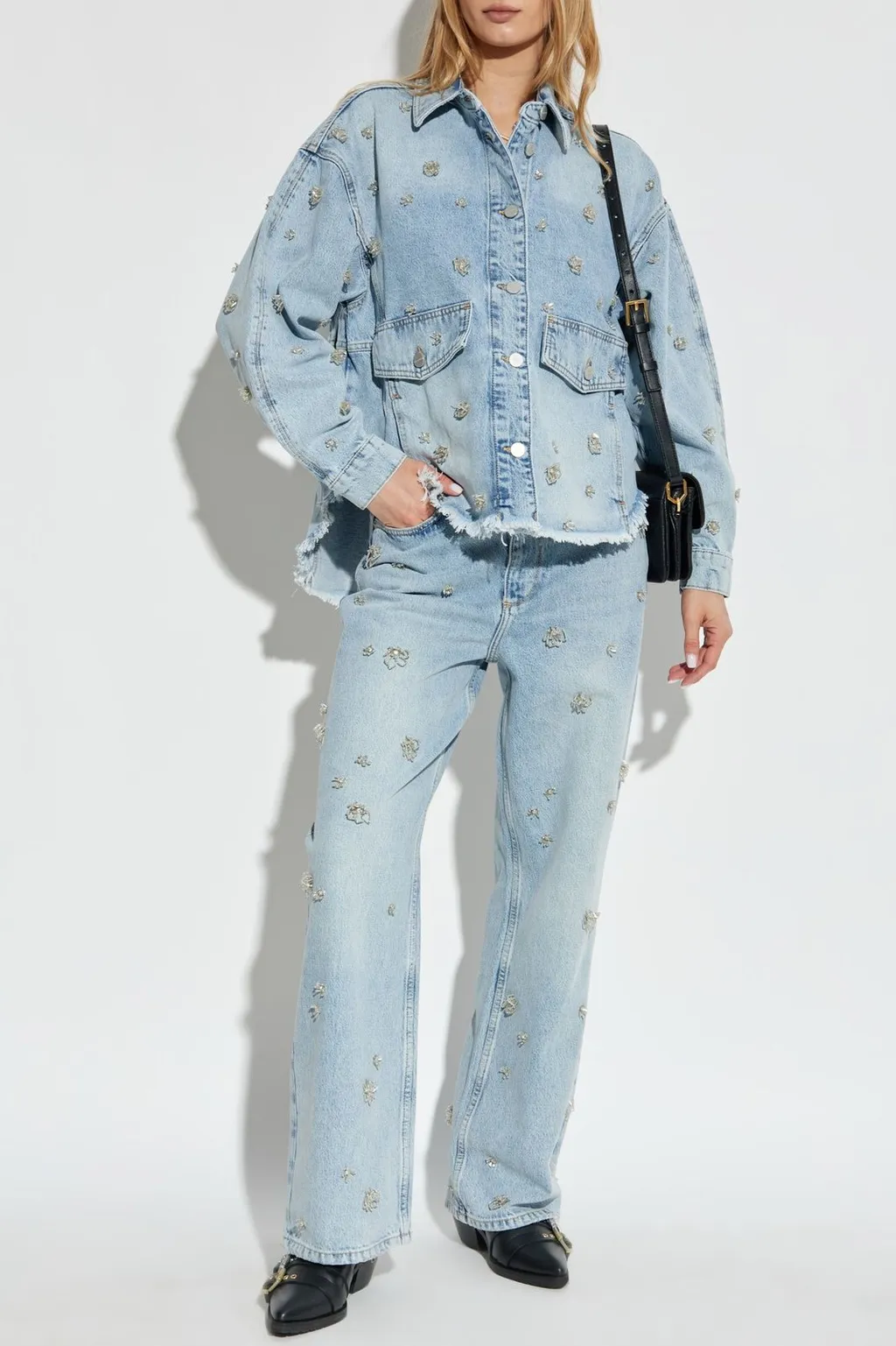 Embellished Straight Leg Jeans