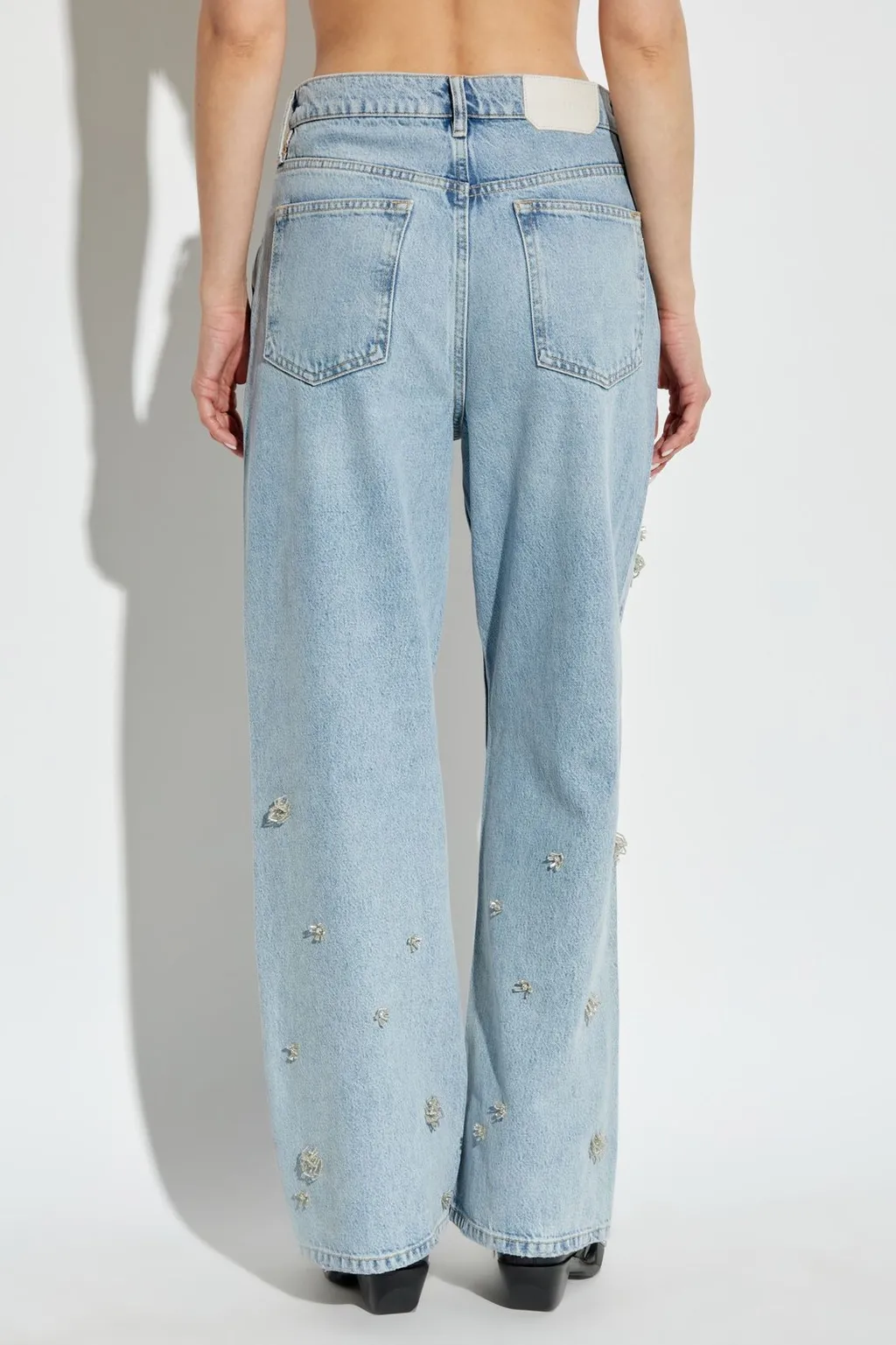 Embellished Straight Leg Jeans