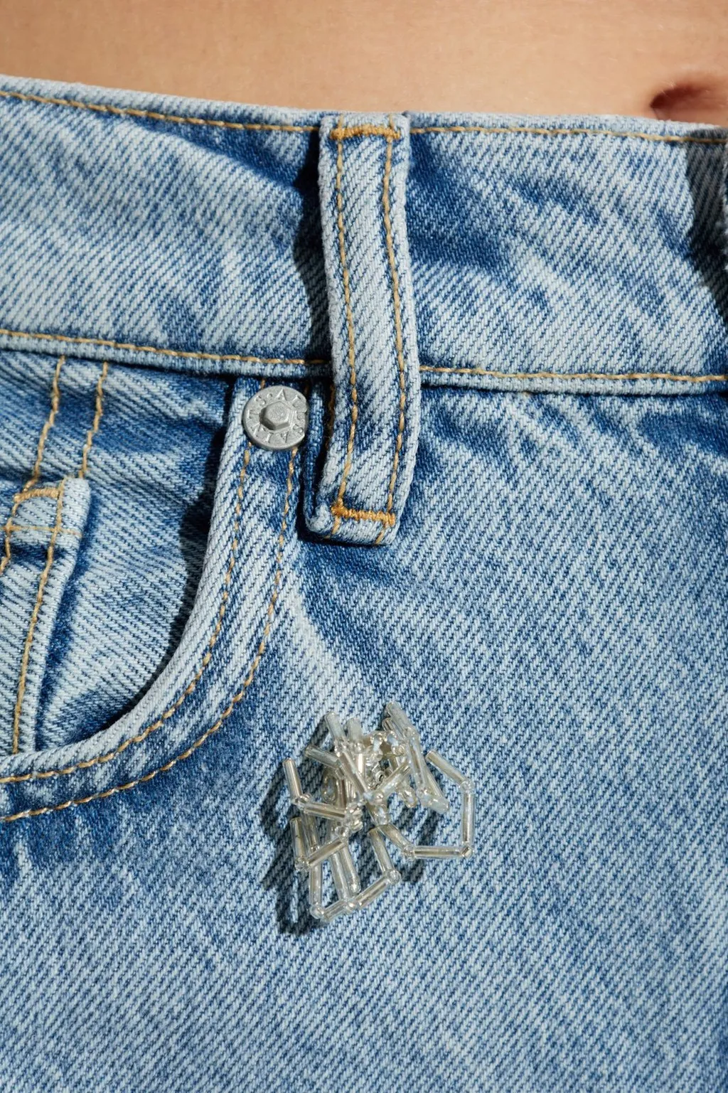 Embellished Straight Leg Jeans