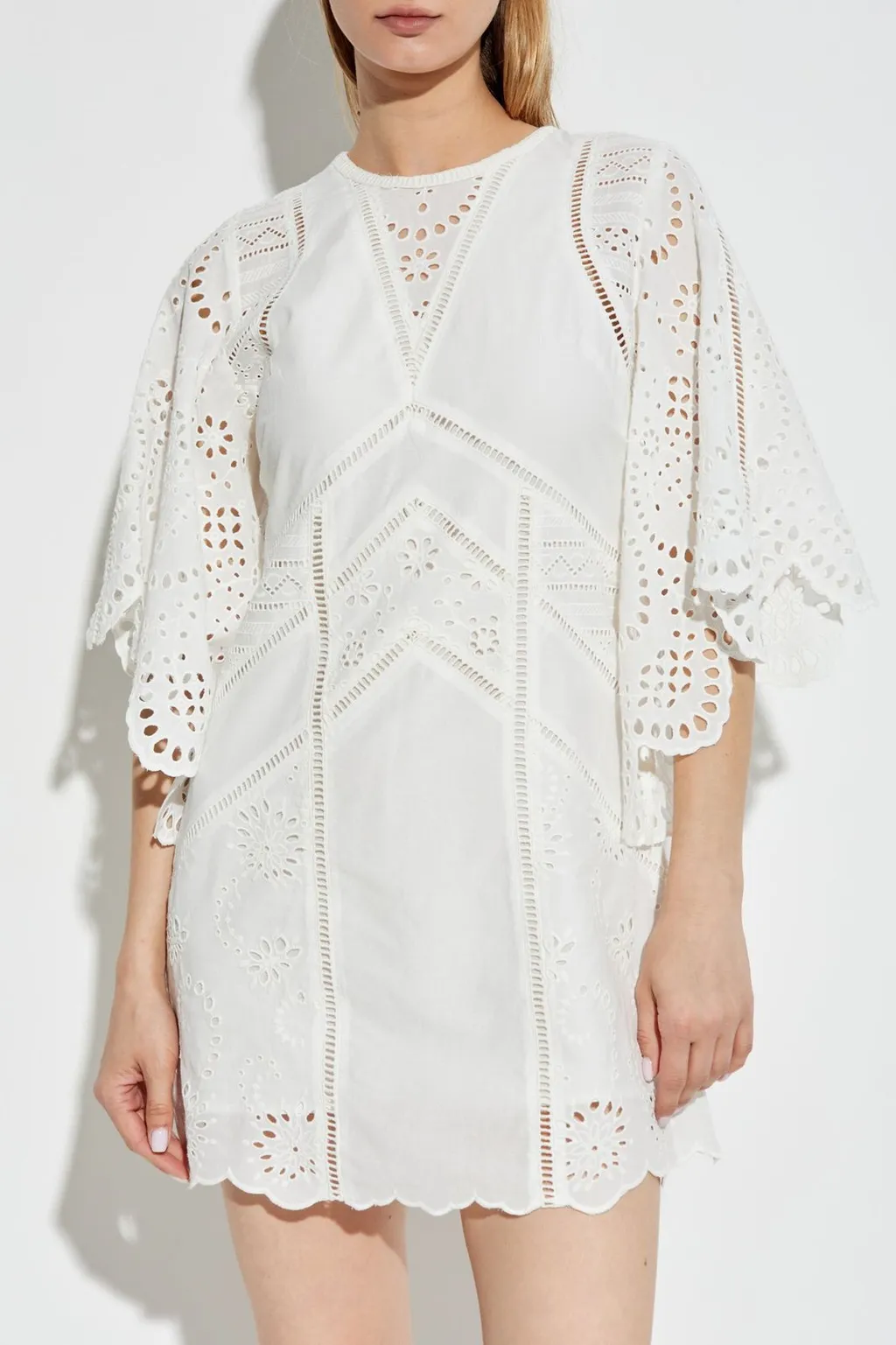 Eyelet Mini Dress