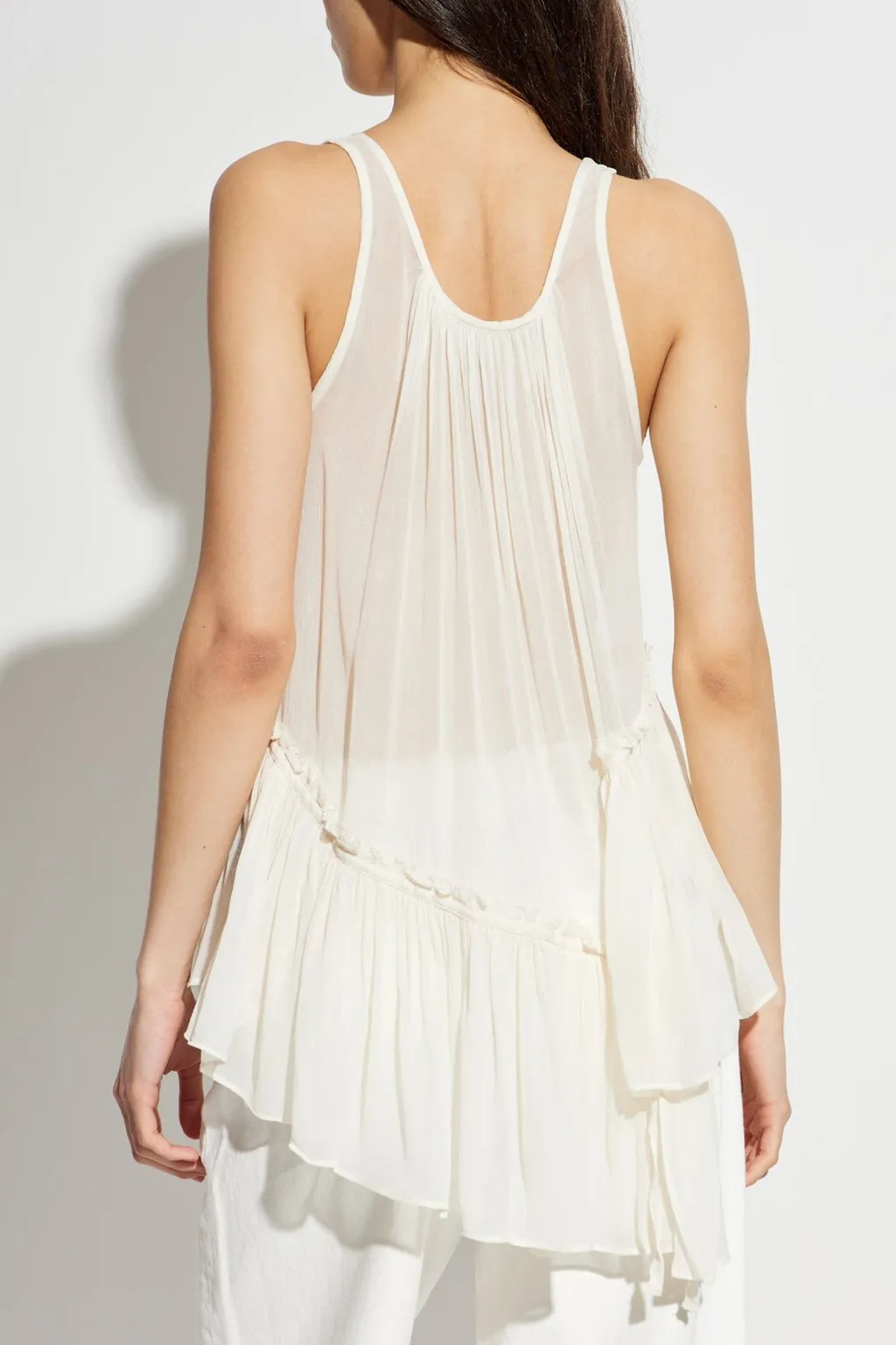 Asymmetric Ruffle Tank Top