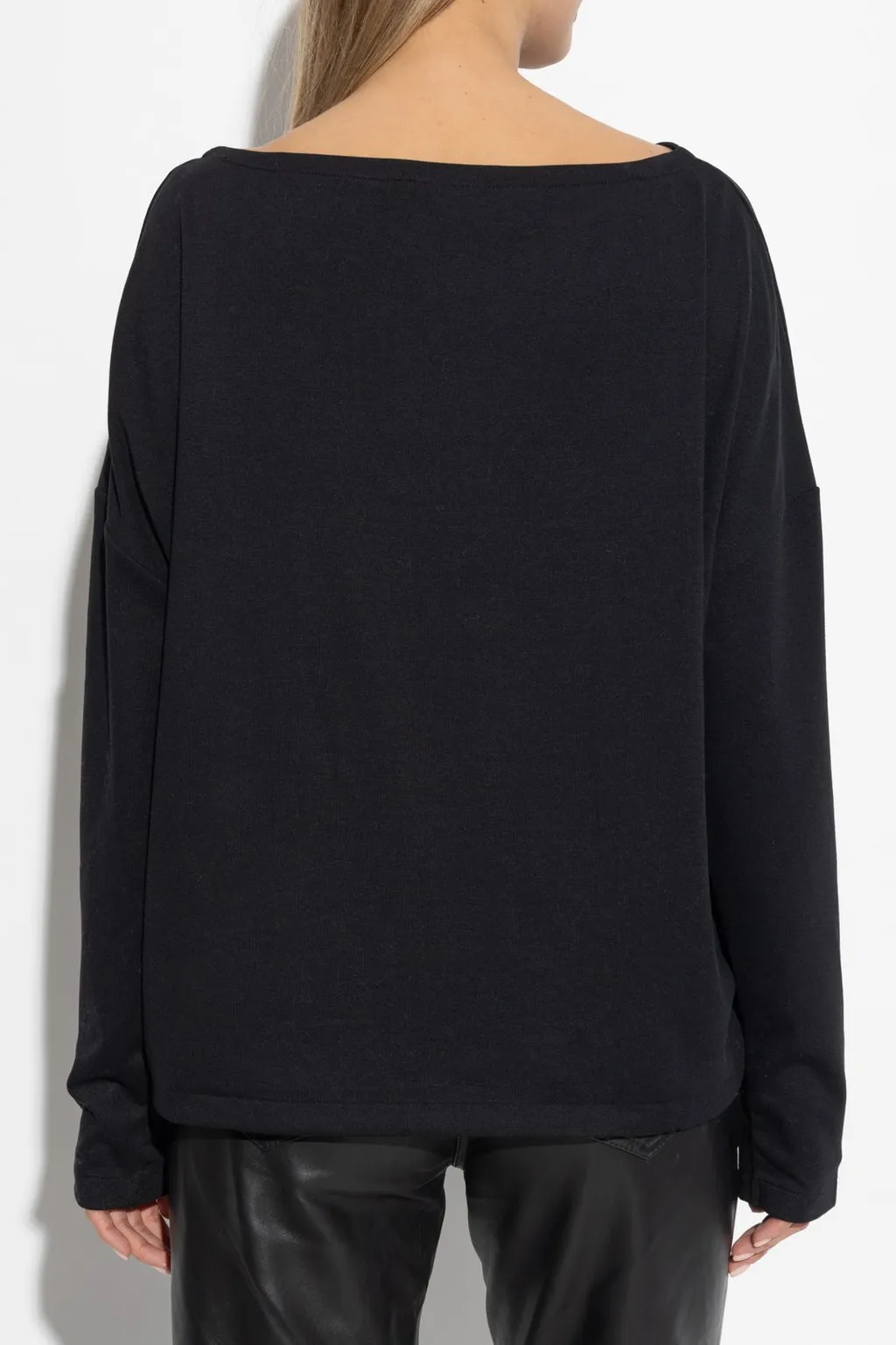 Relaxed Fit Boat Neck Top