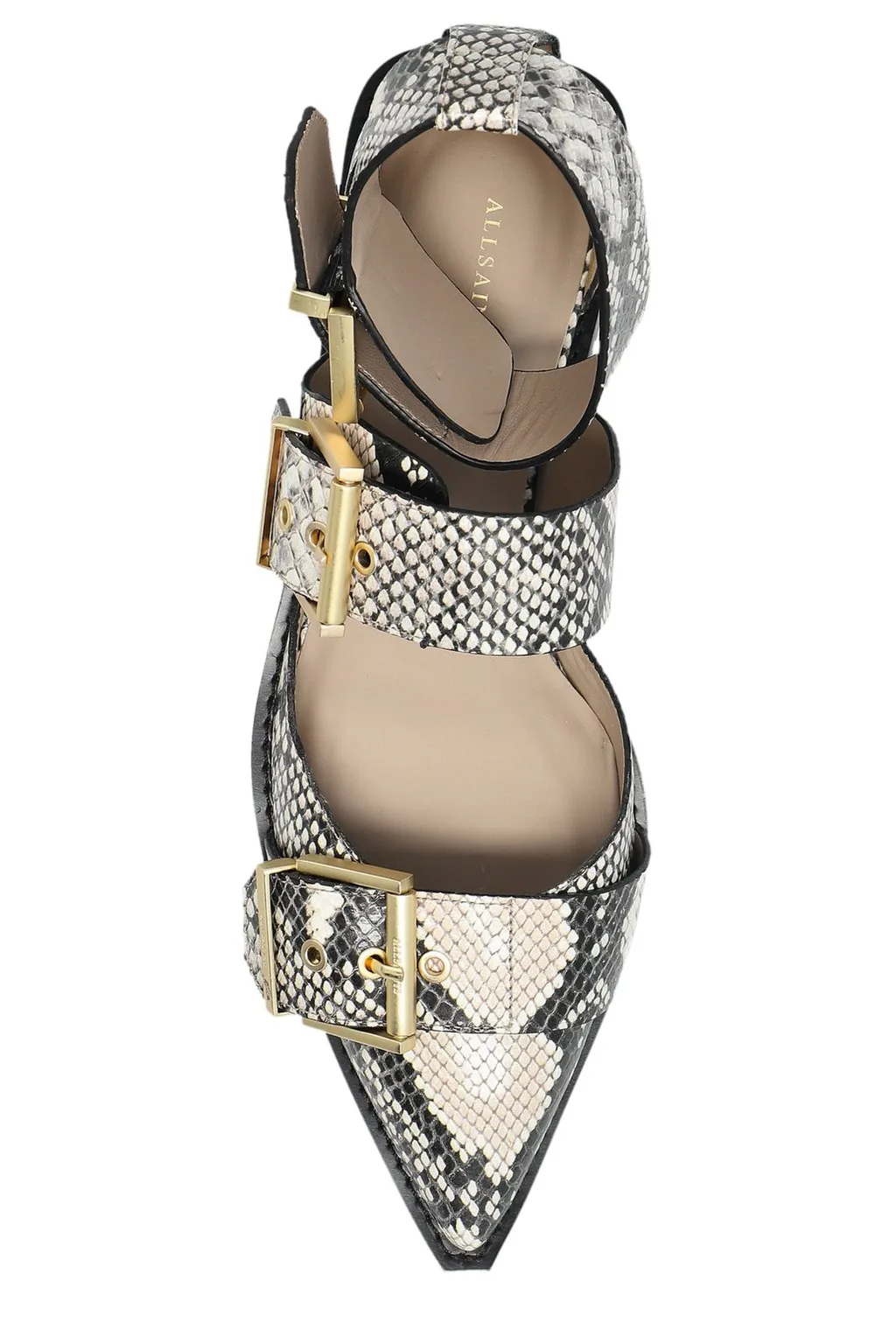 Embossed Pointed Toe Flats