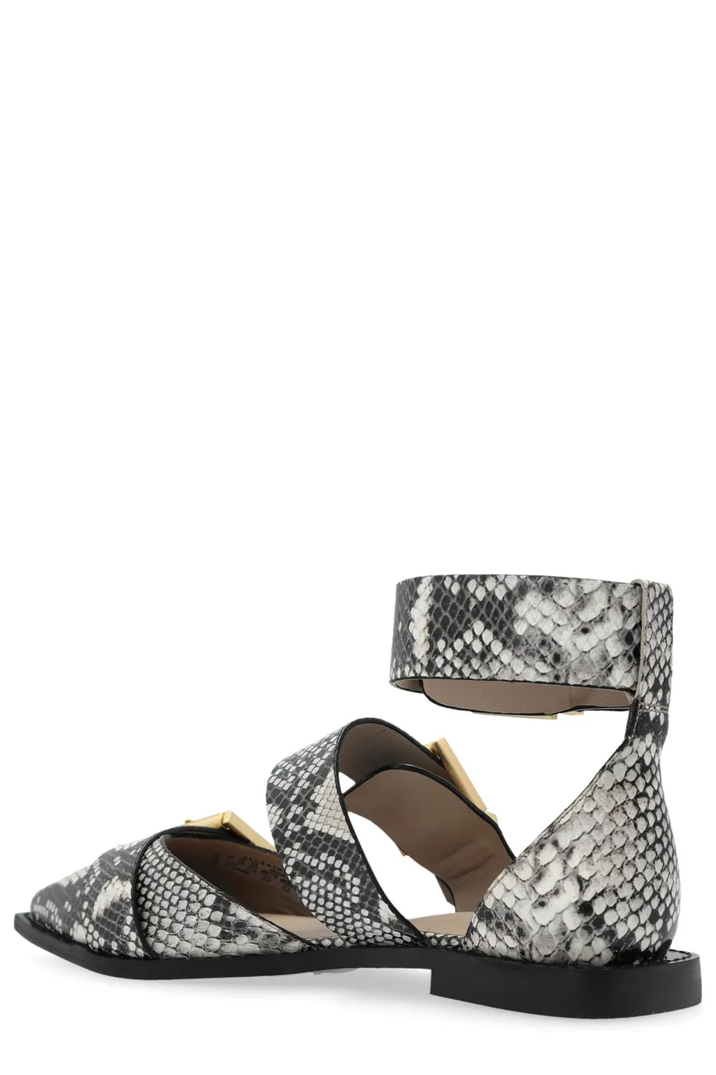 Embossed Pointed Toe Flats