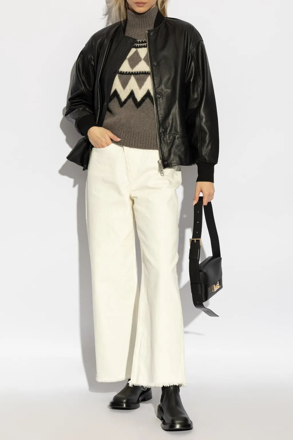 Quilted Panel Bomber Jacket