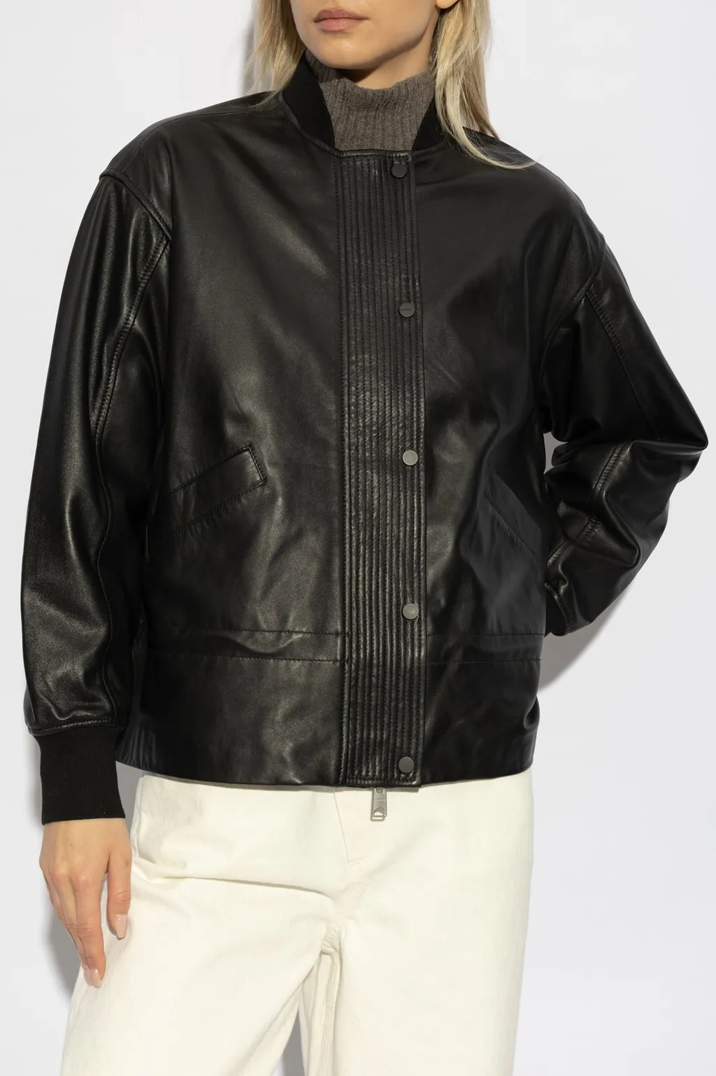 Quilted Panel Bomber Jacket
