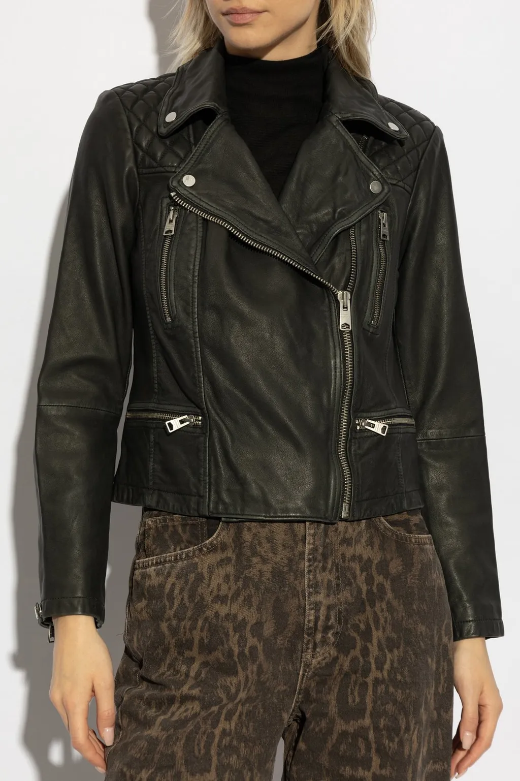 Quilted Biker Jacket