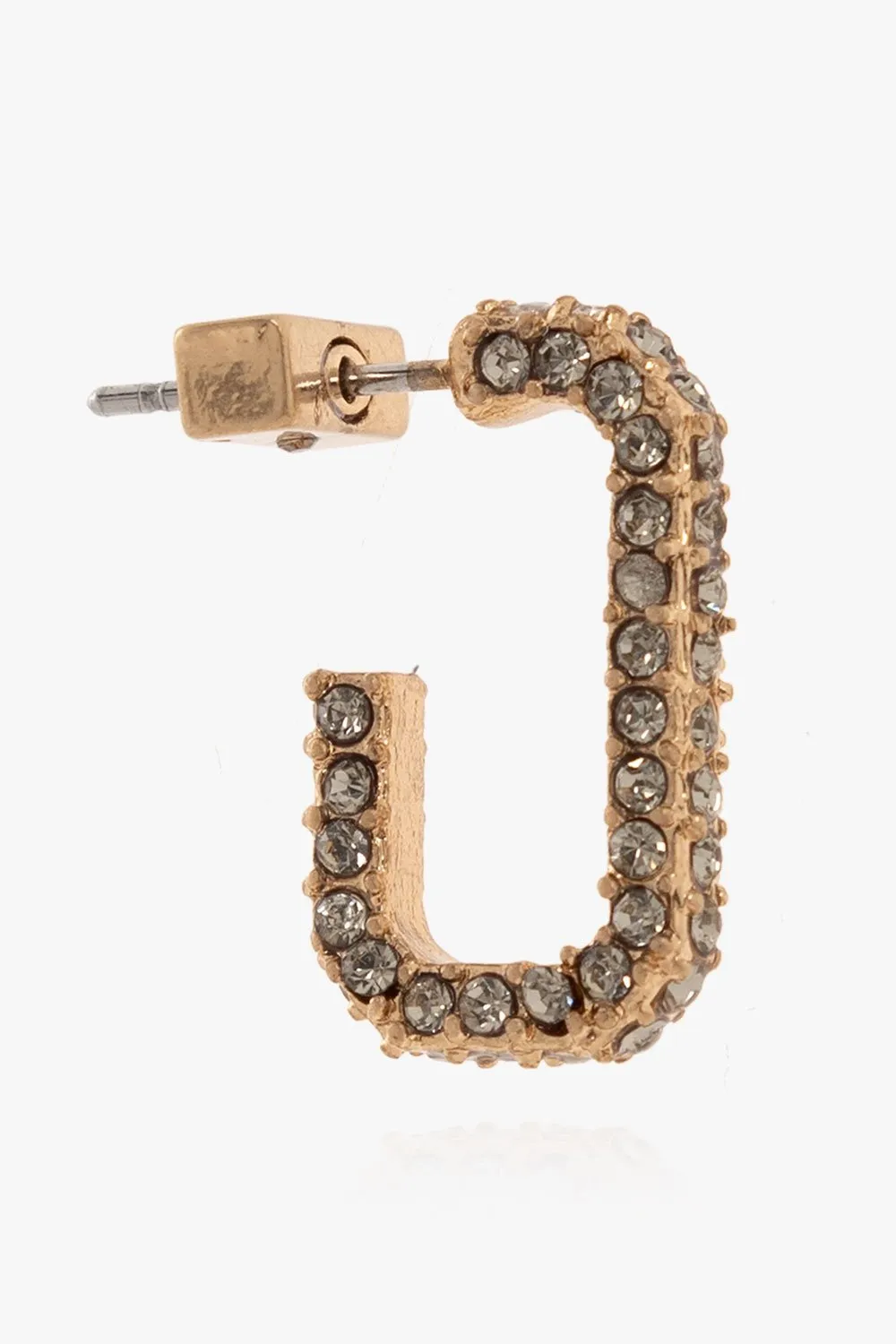 Crystal Embellished Hoop Earrings