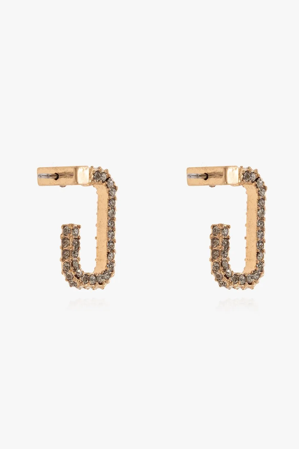 Crystal Embellished Hoop Earrings