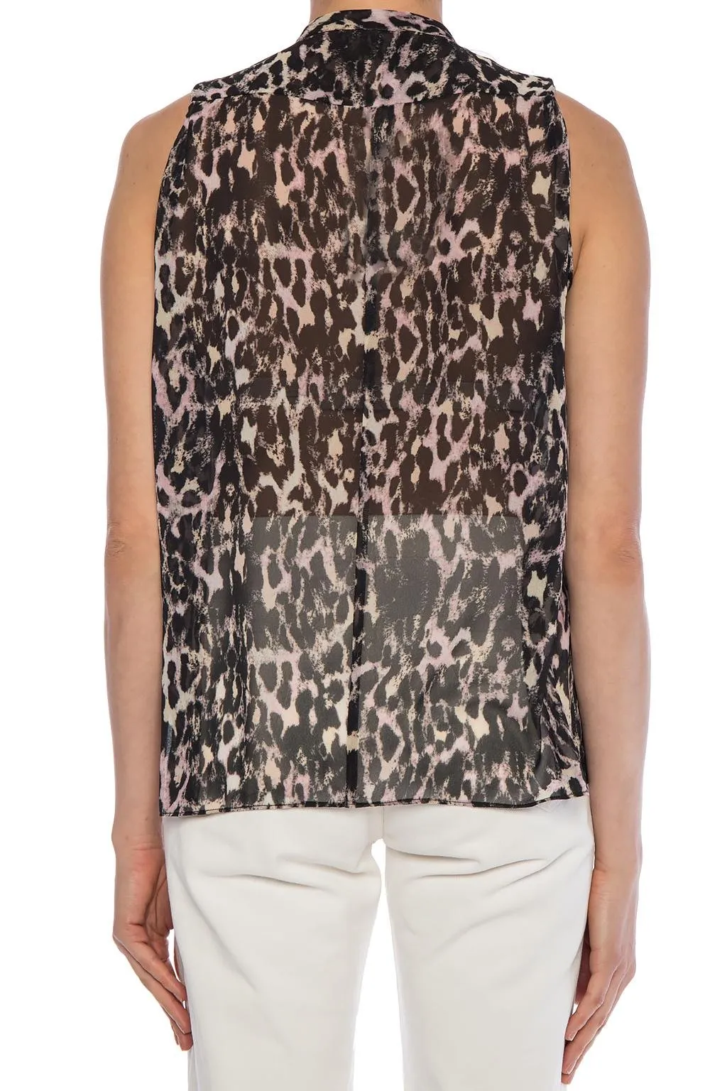 Sleeveless Printed Blouse