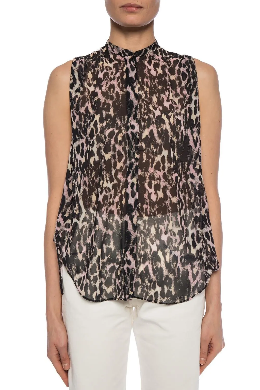 Sleeveless Printed Blouse
