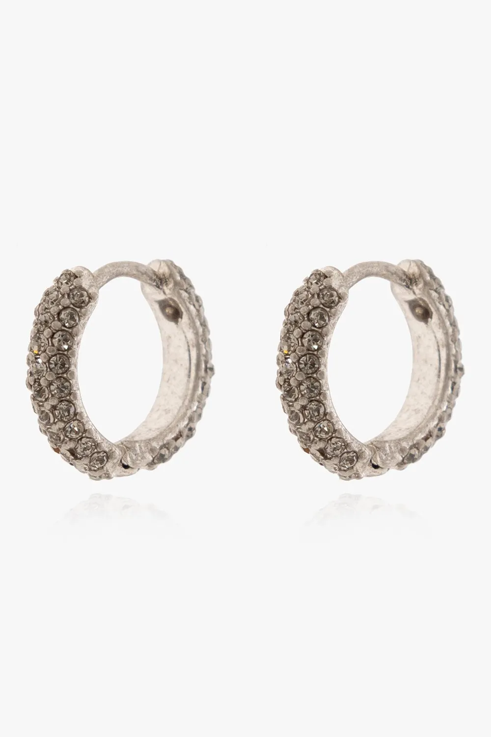 Crystal Embellished Hoop Earrings