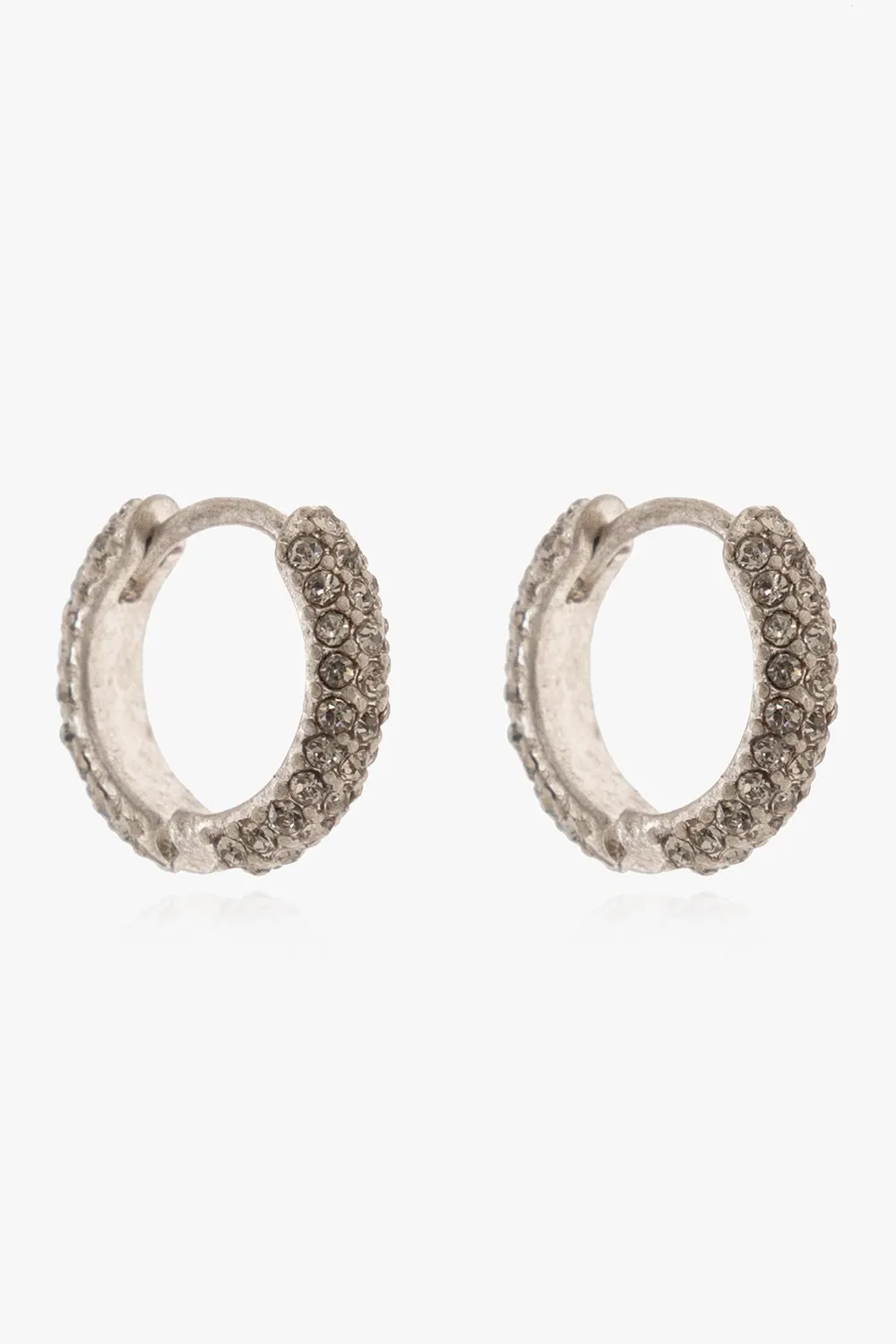 Crystal Embellished Hoop Earrings