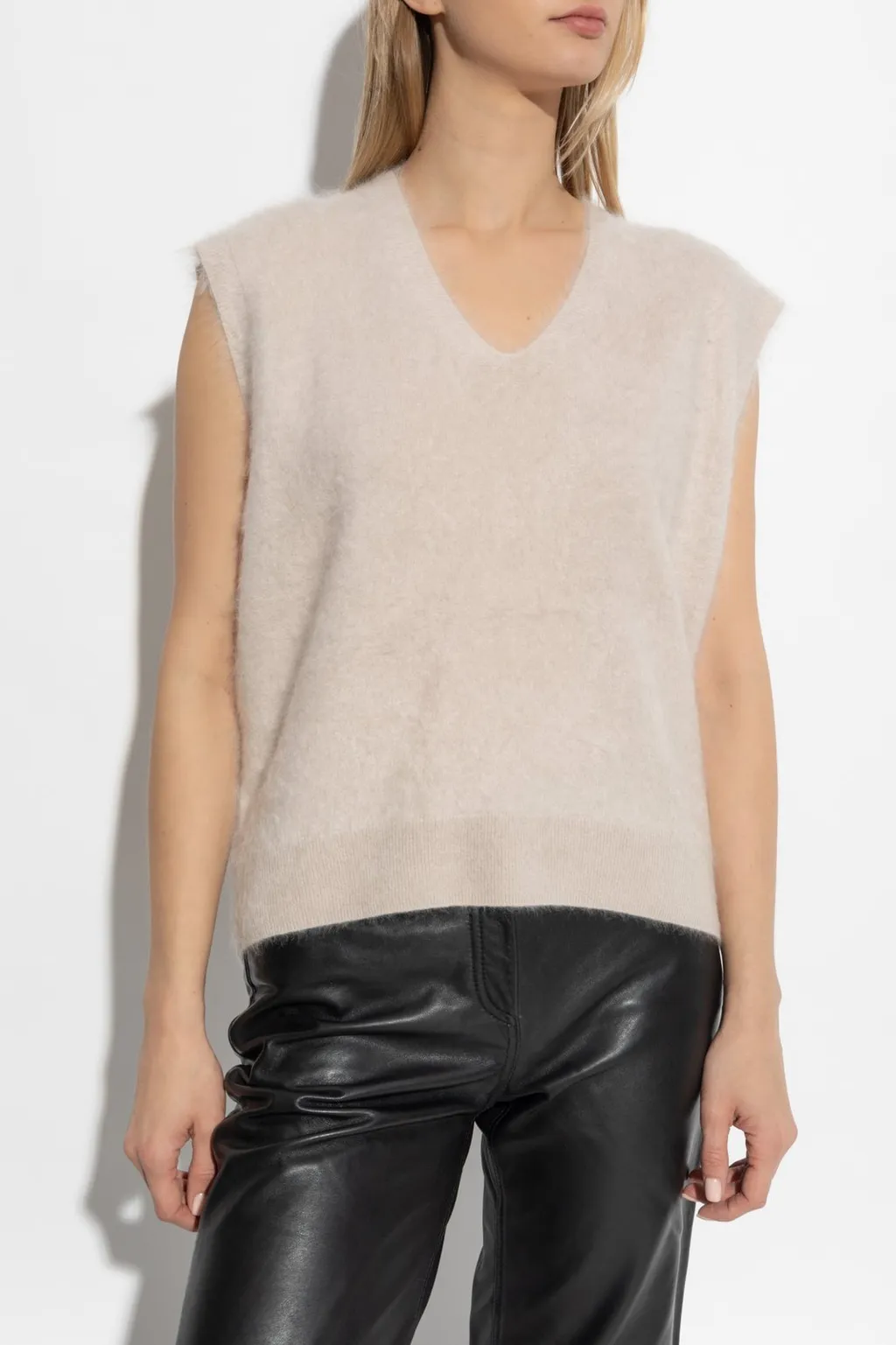 Classic V-Neck Sleeveless Coat