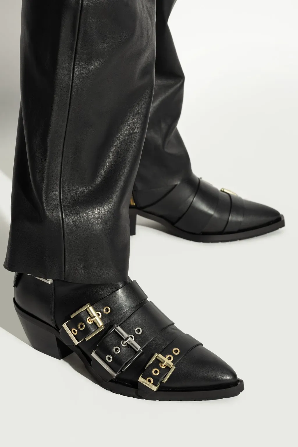 Triple Buckle Ankle Boots