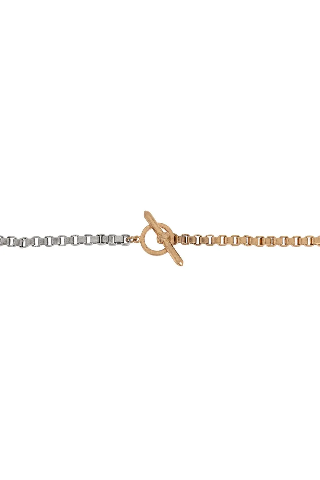 Dual Tone Box Chain Necklace