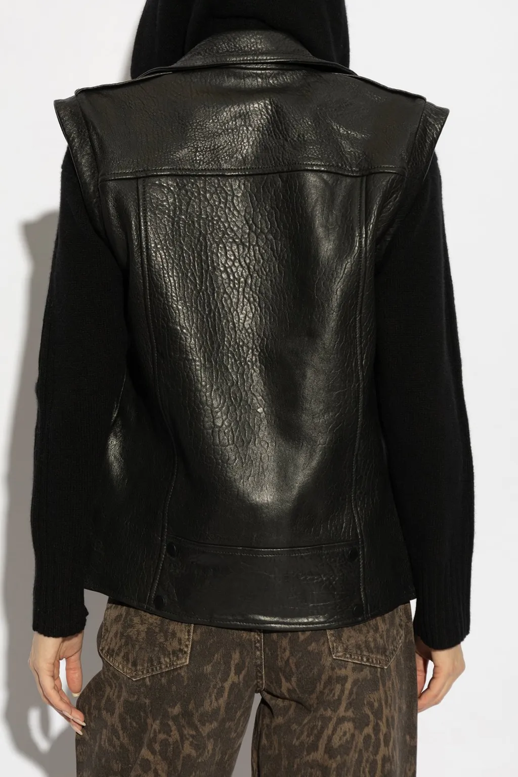 Biker Style Sleeveless Jacket