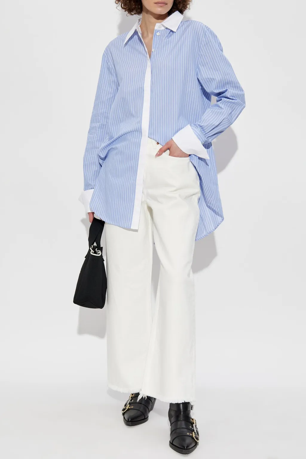 Striped Oversized Shirt Dress