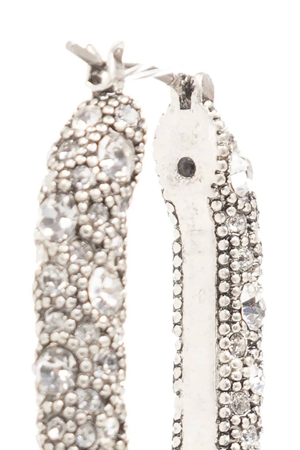 Crystal Embellished Hoop Earrings
