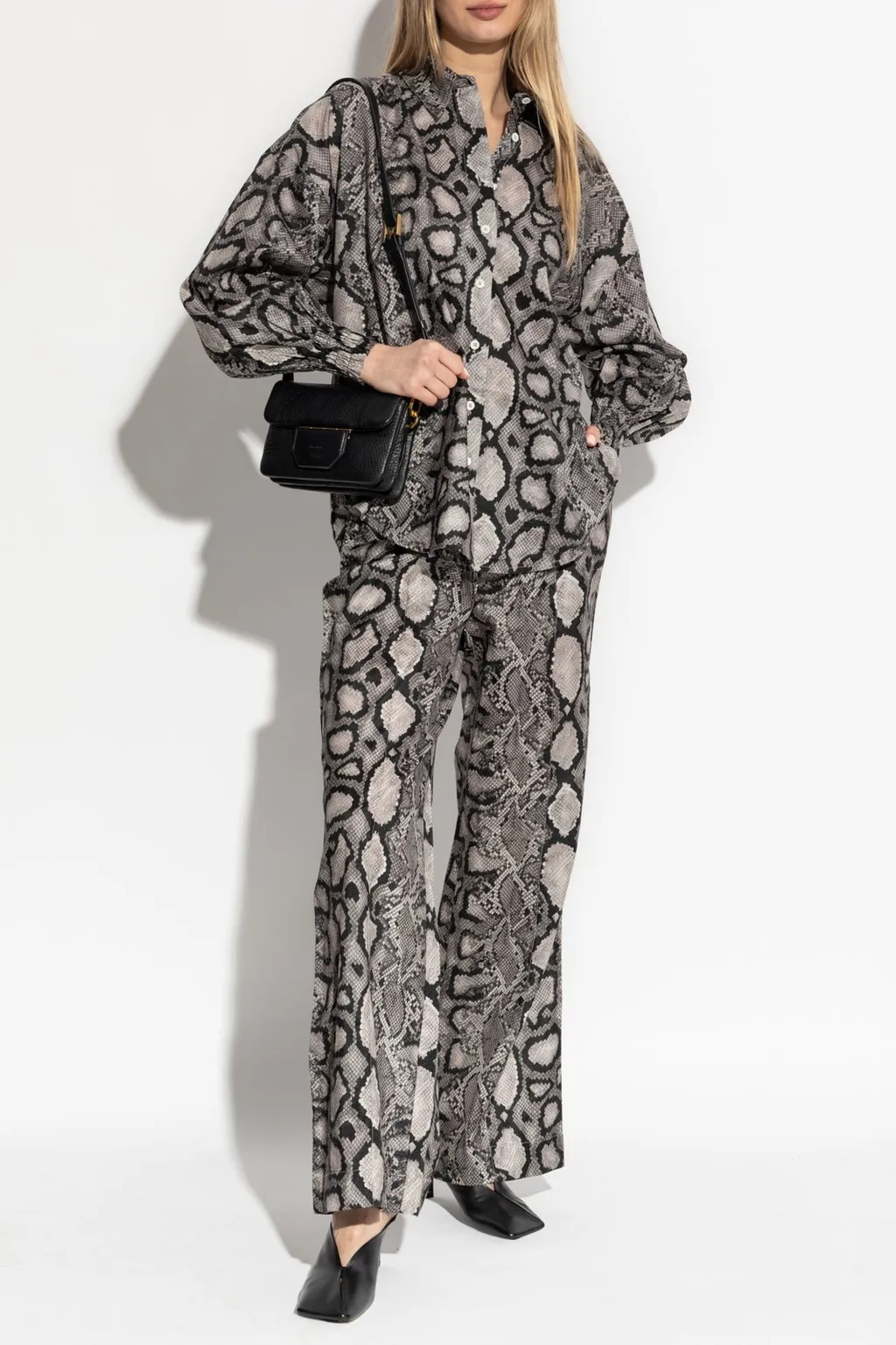 Relaxed Fit Patterned Pants