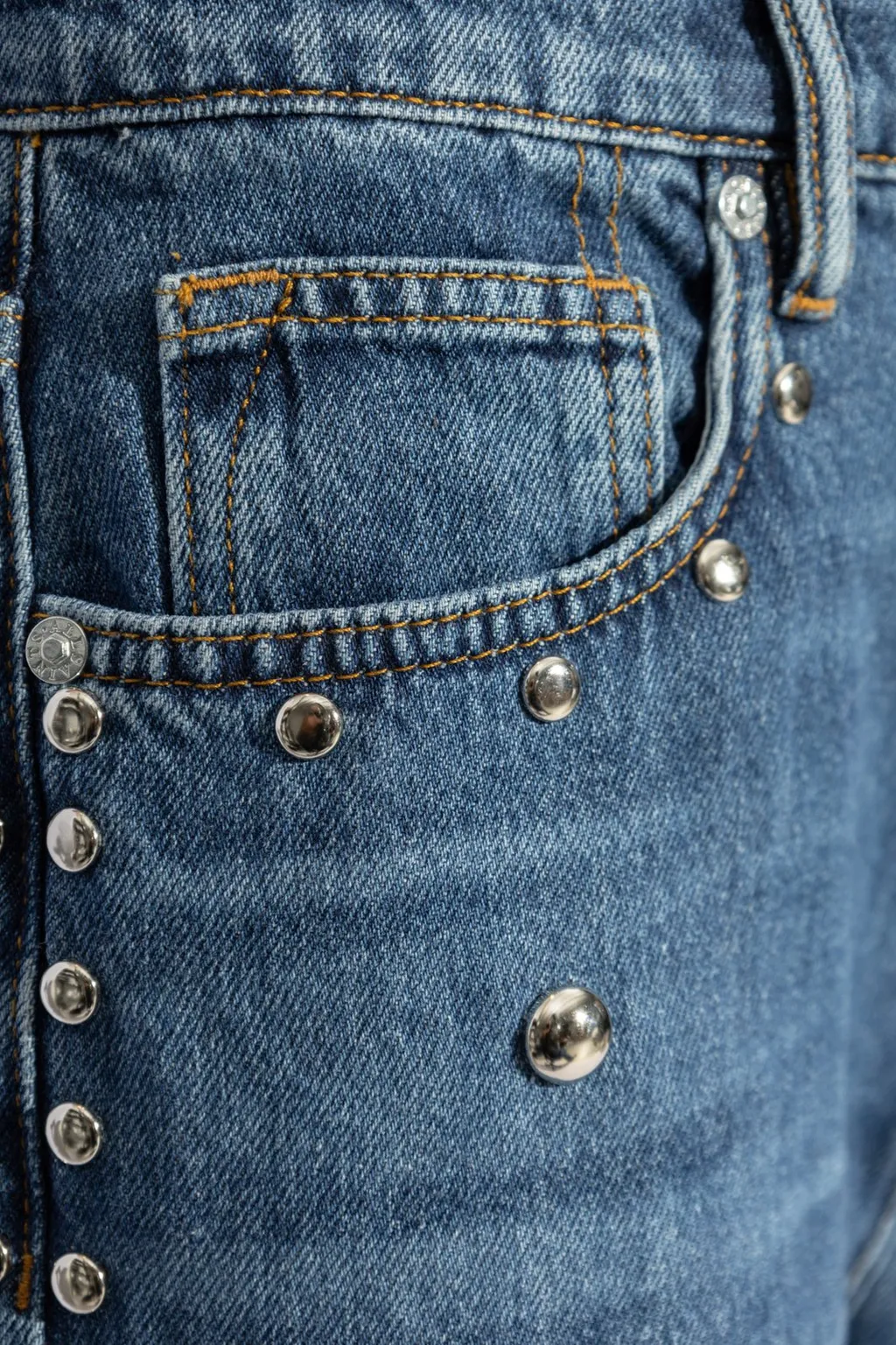 Studded Wide-Leg Jeans