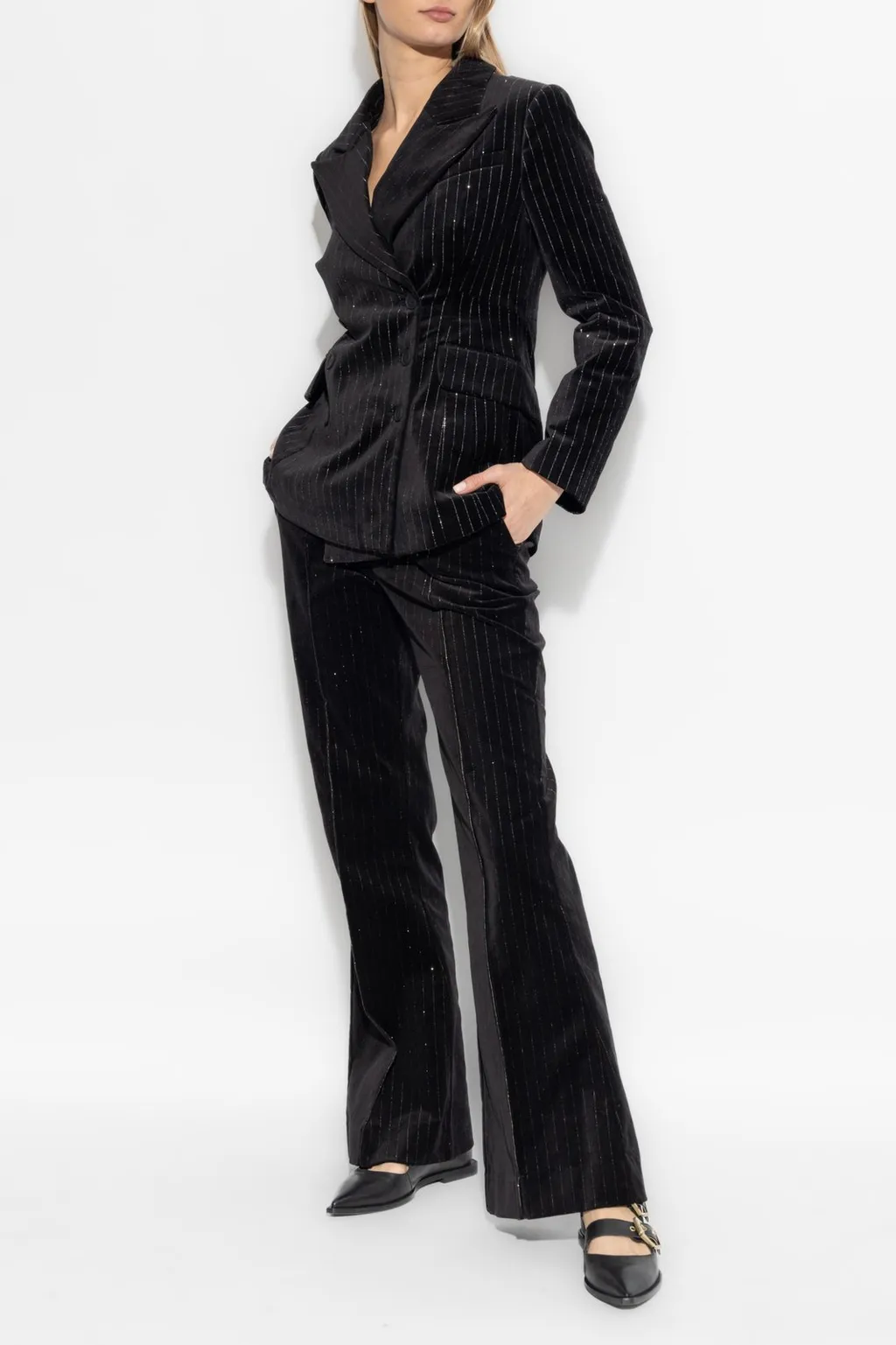 Tailored Pinstripe Blazer Jacket
